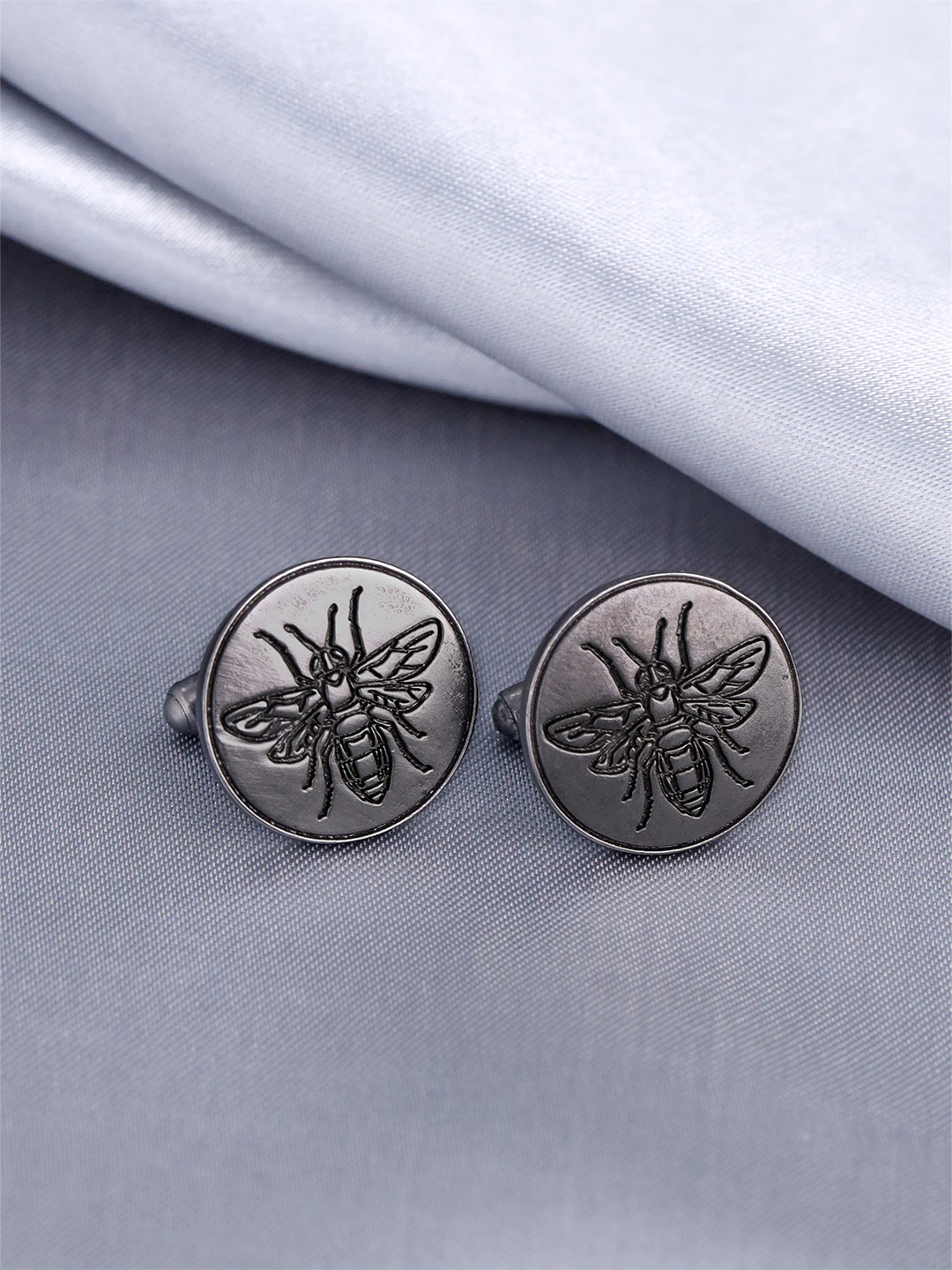 COSA NOSTRAA Men Round Flying Wonder Cufflinks