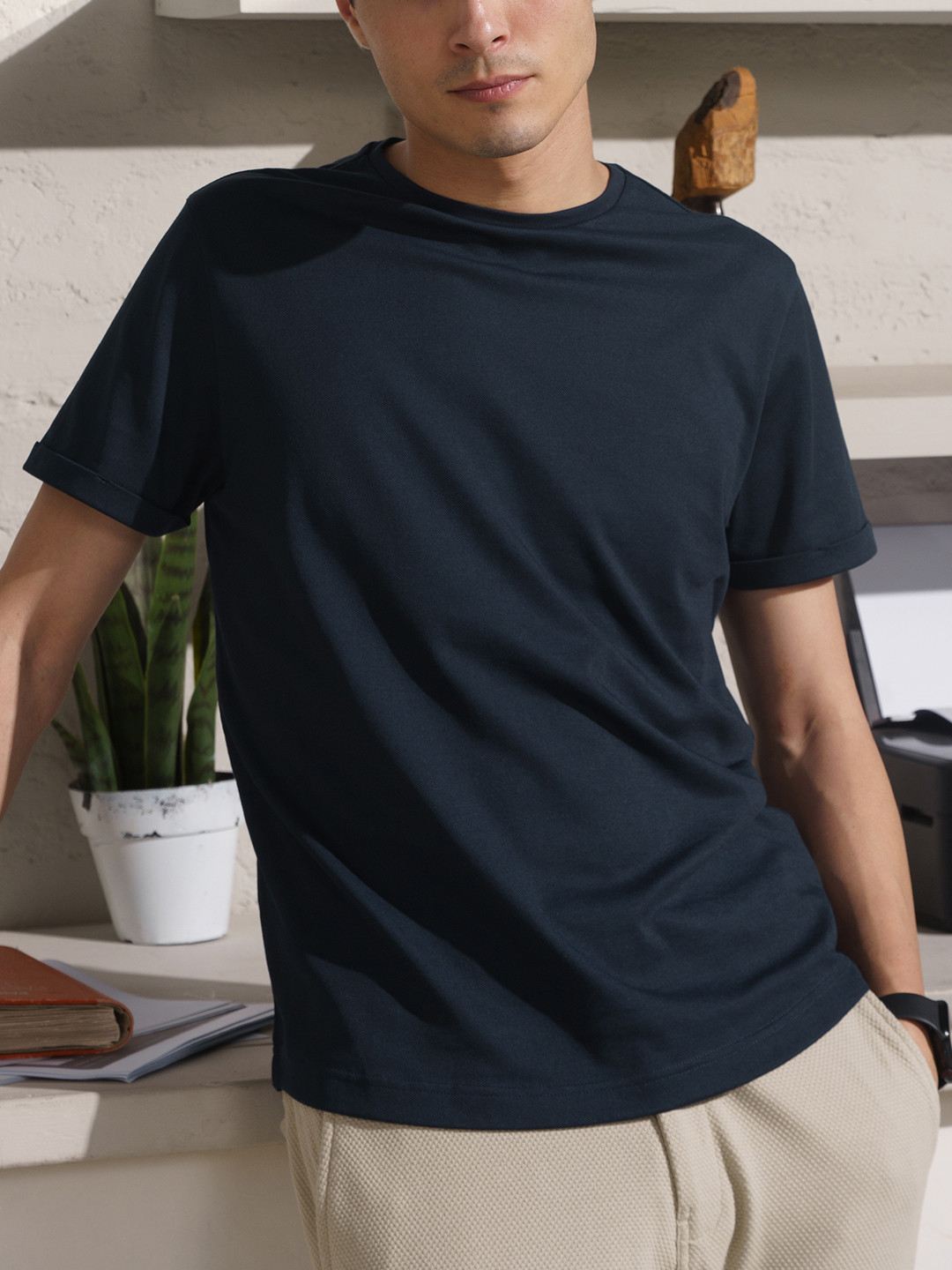 DAMENSCH Constant All-Degree Crew Neck Pique T-Shirt