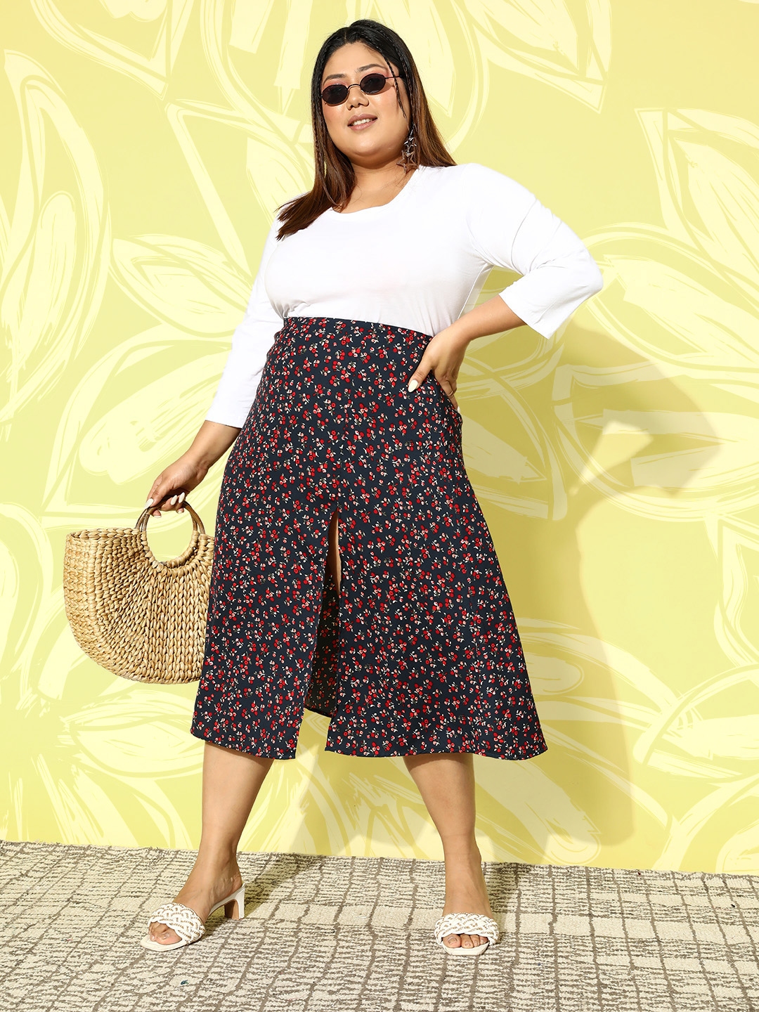Floral sale culottes skirt
