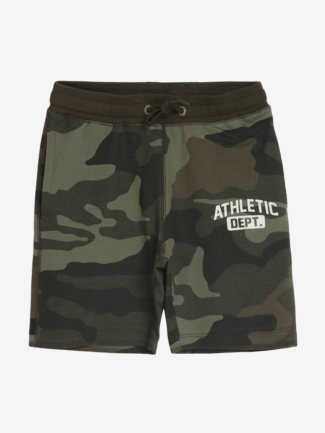 Alan Jones Boys Mid-Rise Camouflage Printed Shorts