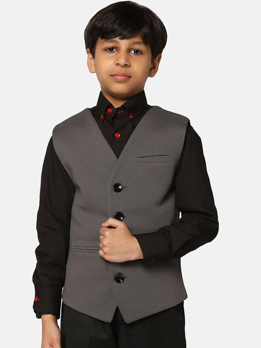 TAHVO V-Neck Sleeveless Woven Formal Waistcoat