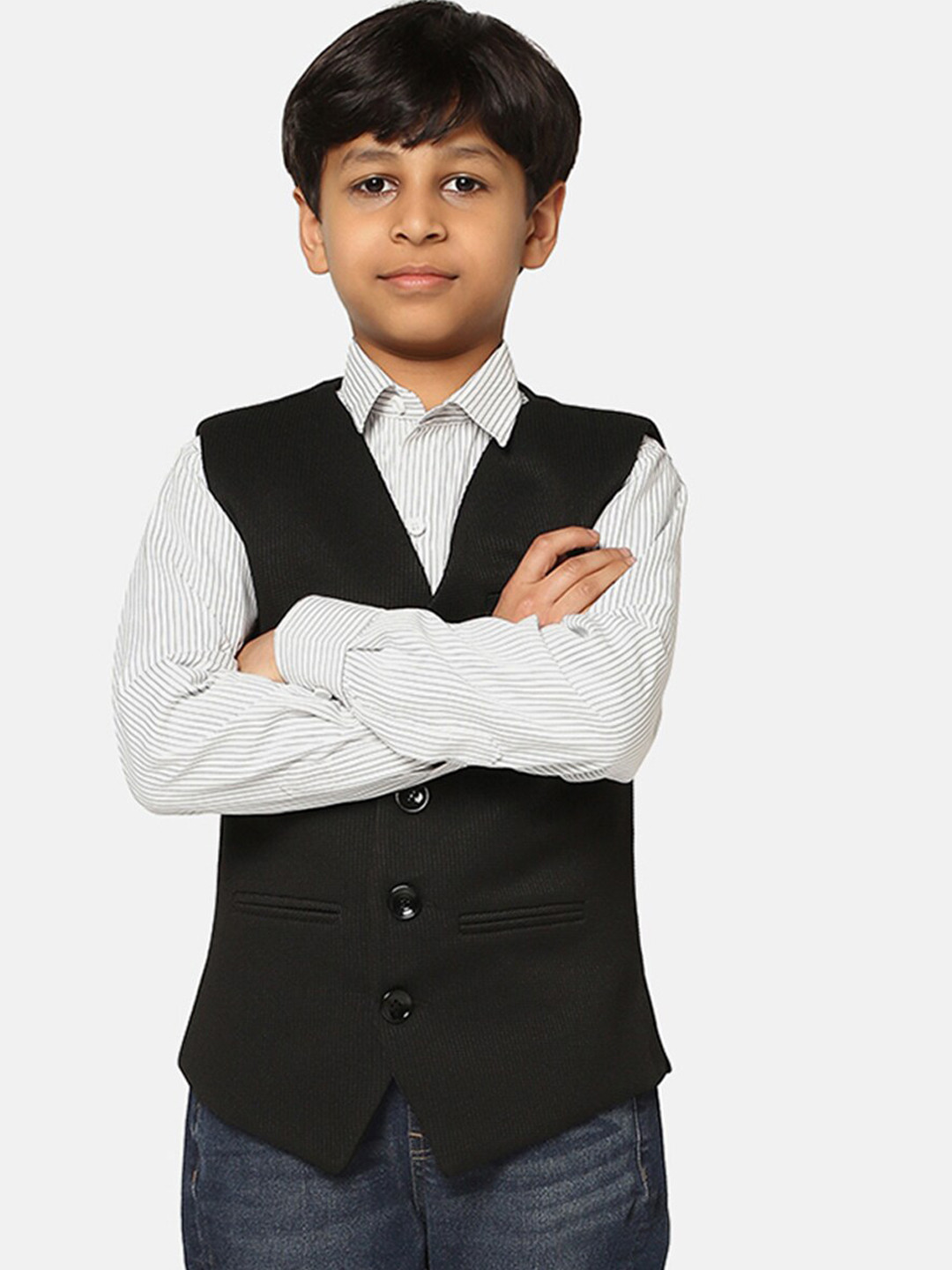 TAHVO Boys Woven Design Waistcoat