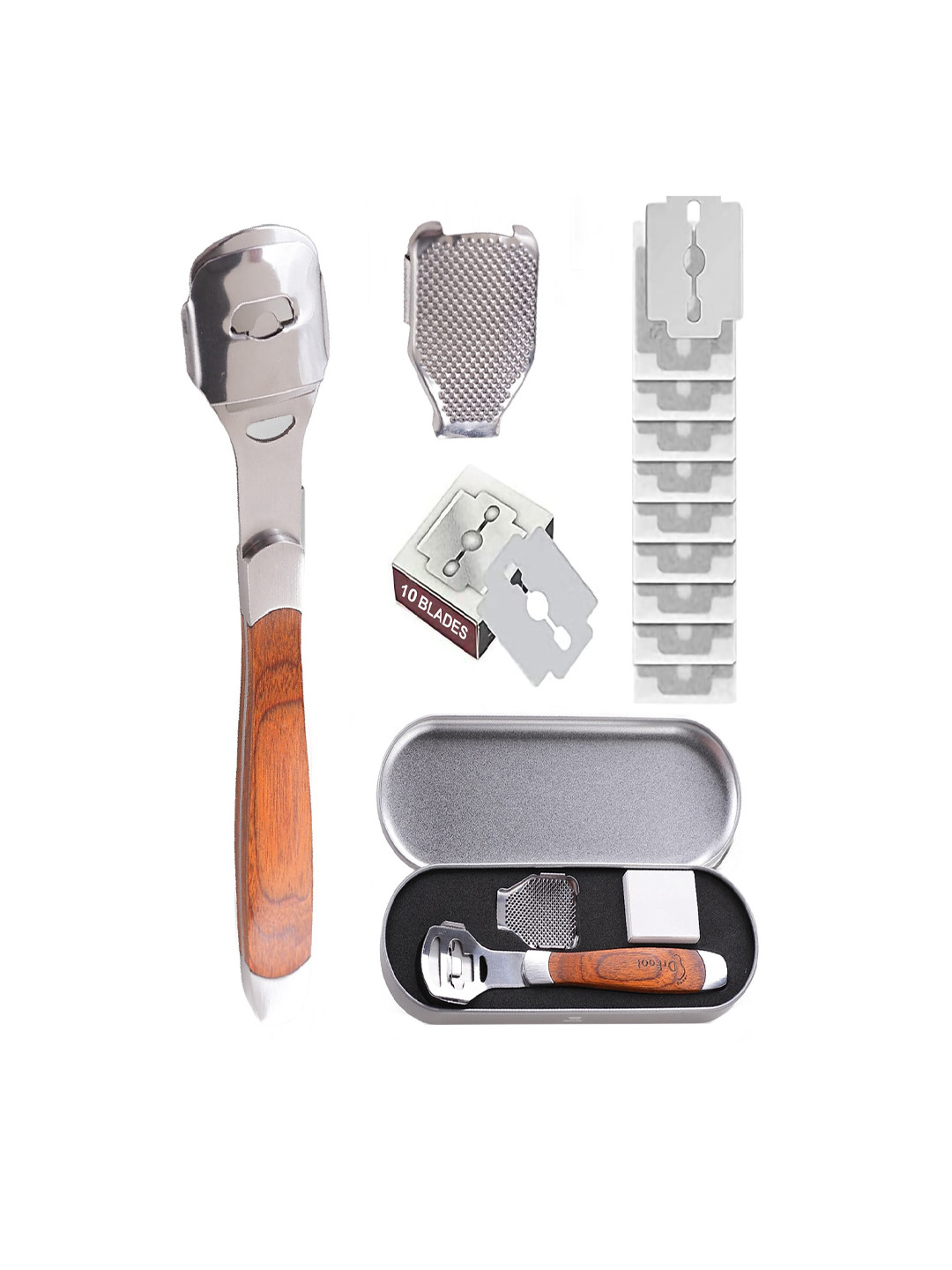 Dr Foot Pedicure Callus Remover For Hard Dead Skin with 10 Blades