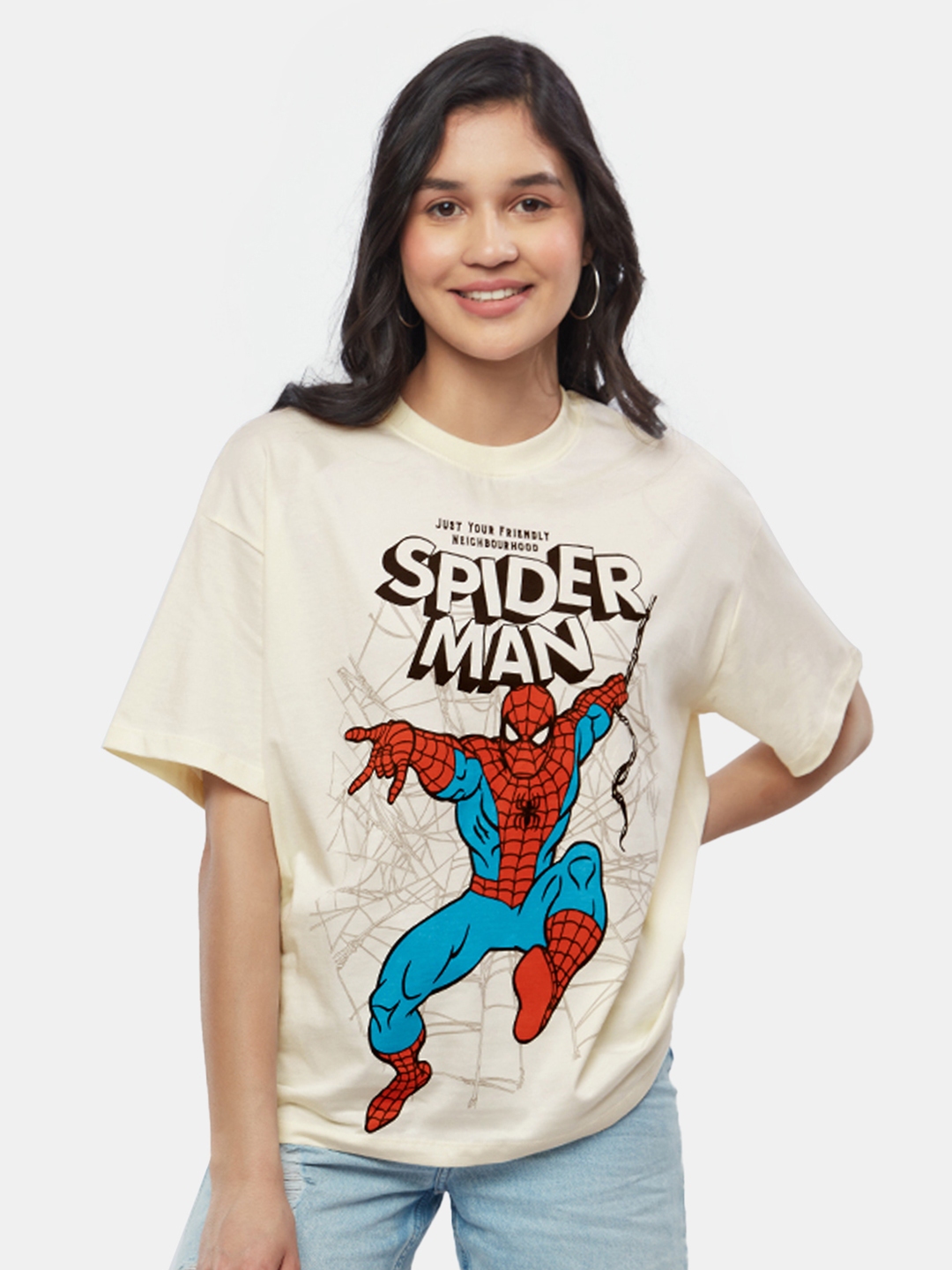 Ladies spiderman t shirt sales