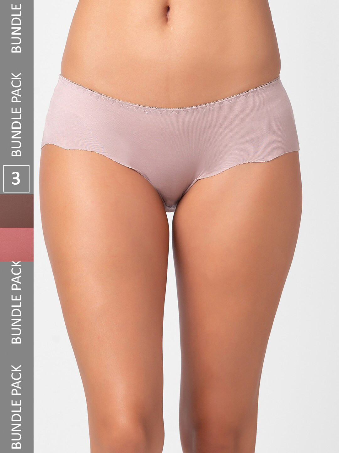 NOIRA Pack Of 3 Cotton Hipster Briefs 3801_SBrPi_NO