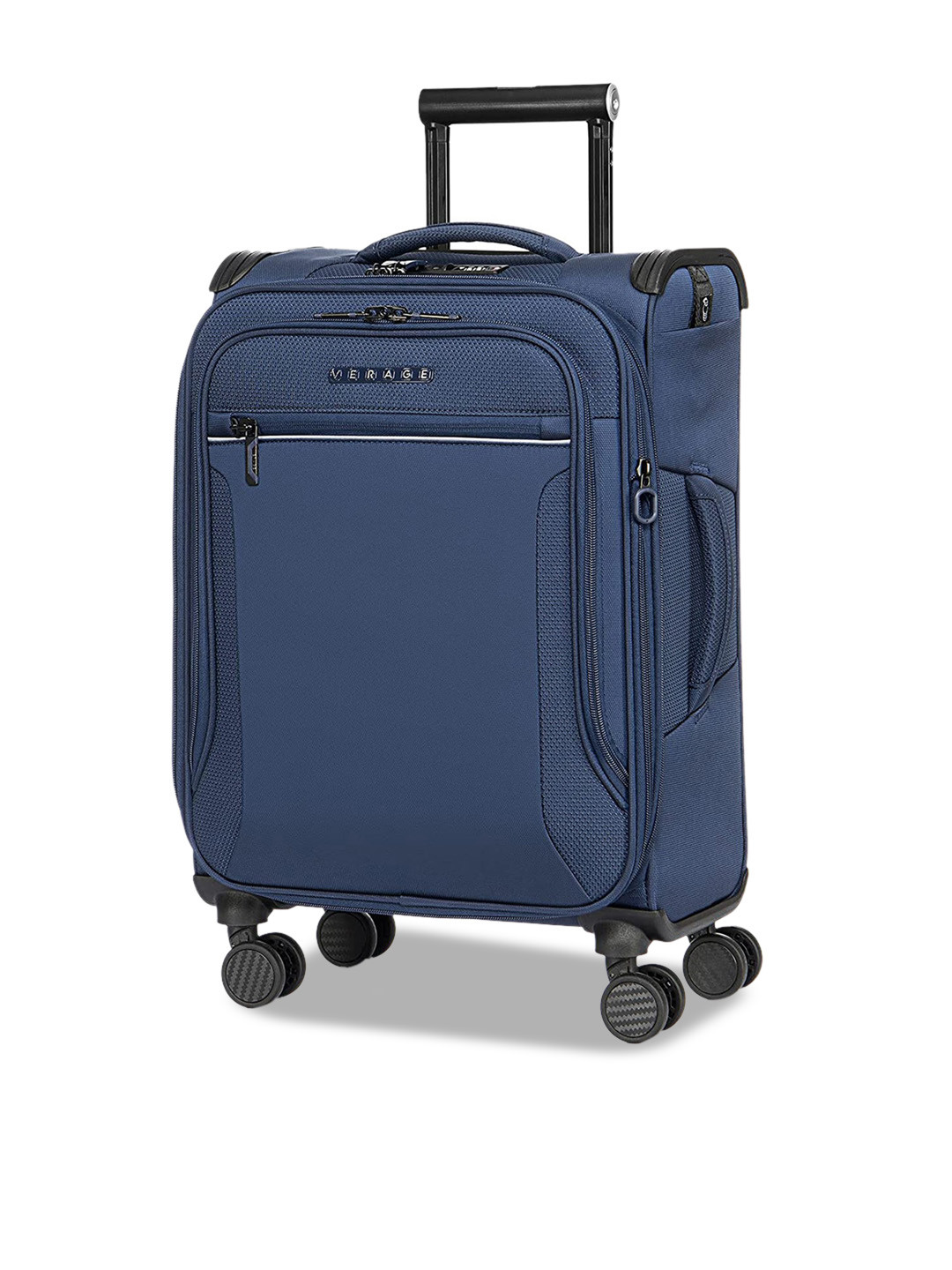 VERAGE Textured Soft-Sided Large Trolley Suitcase