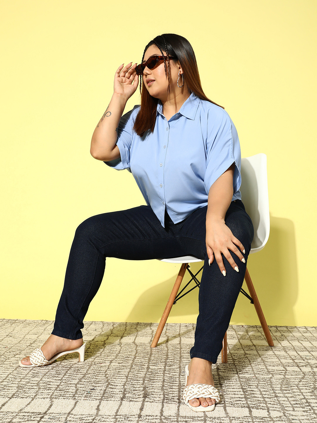 Berrylush Curve Opaque Casual Shirt
