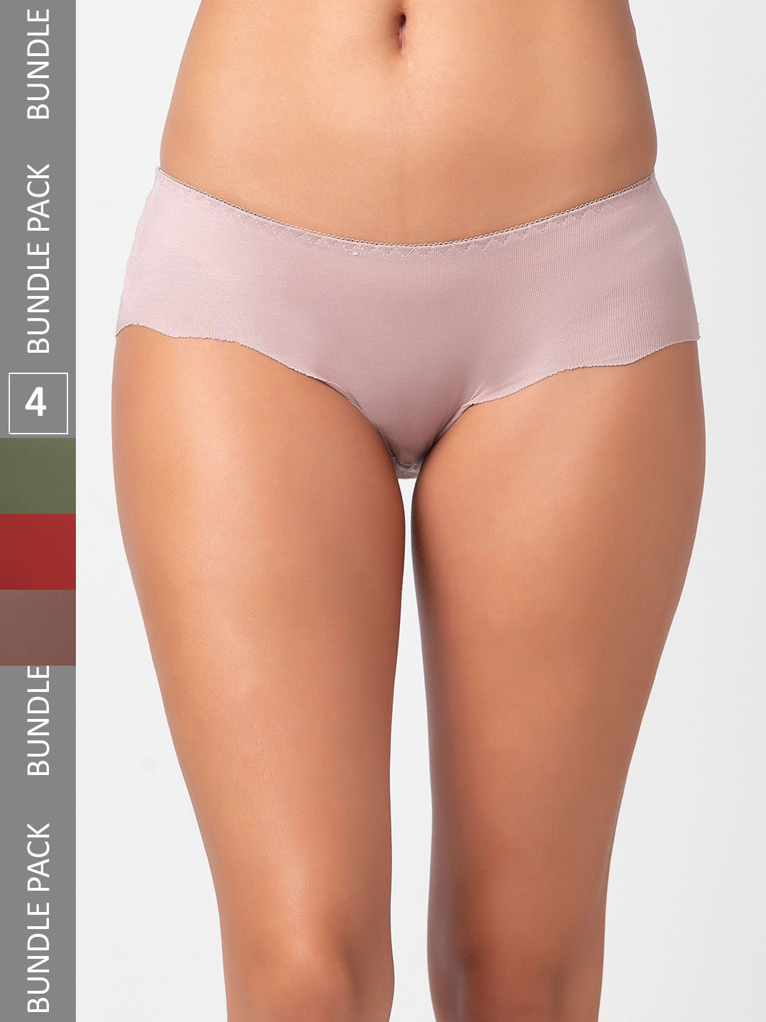 NOIRA Pack Of 4 Cotton Hipster Briefs 3801_SBrGrM_NO