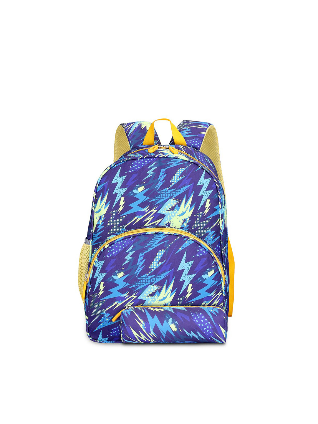 THE CLOWNFISH Kids Cosmic Critters Printed Water-Resistant Ergonomic Backpack with Pouch