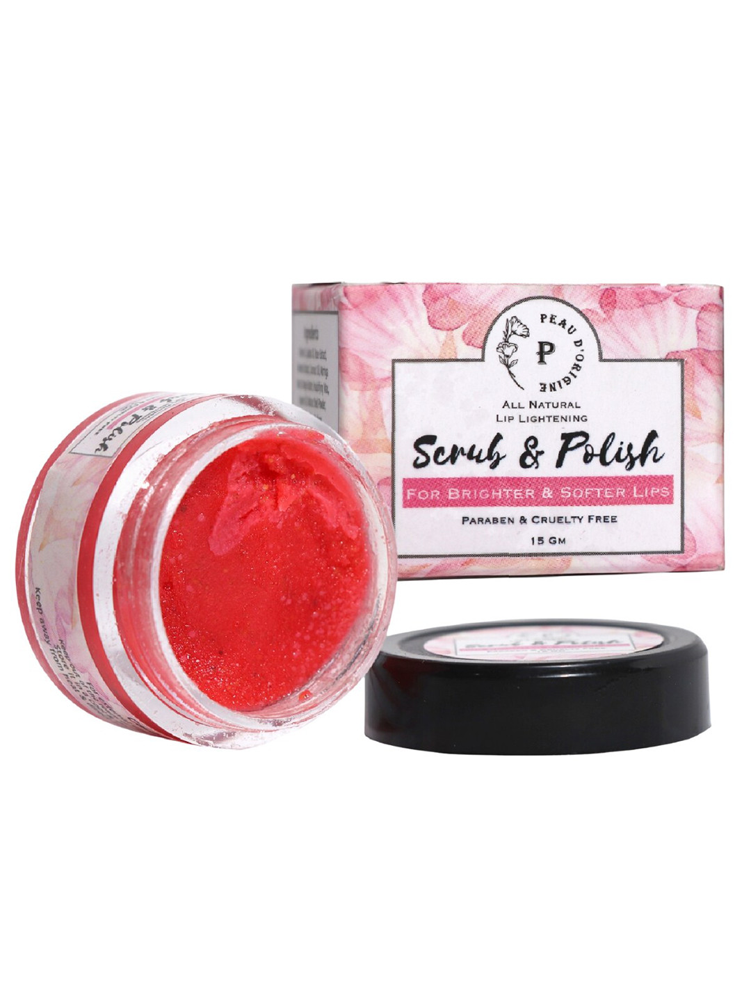 Peau D'origine All Natural Lip Lightening Scrub & Polish For Brighter & Softer Lips - 15 g