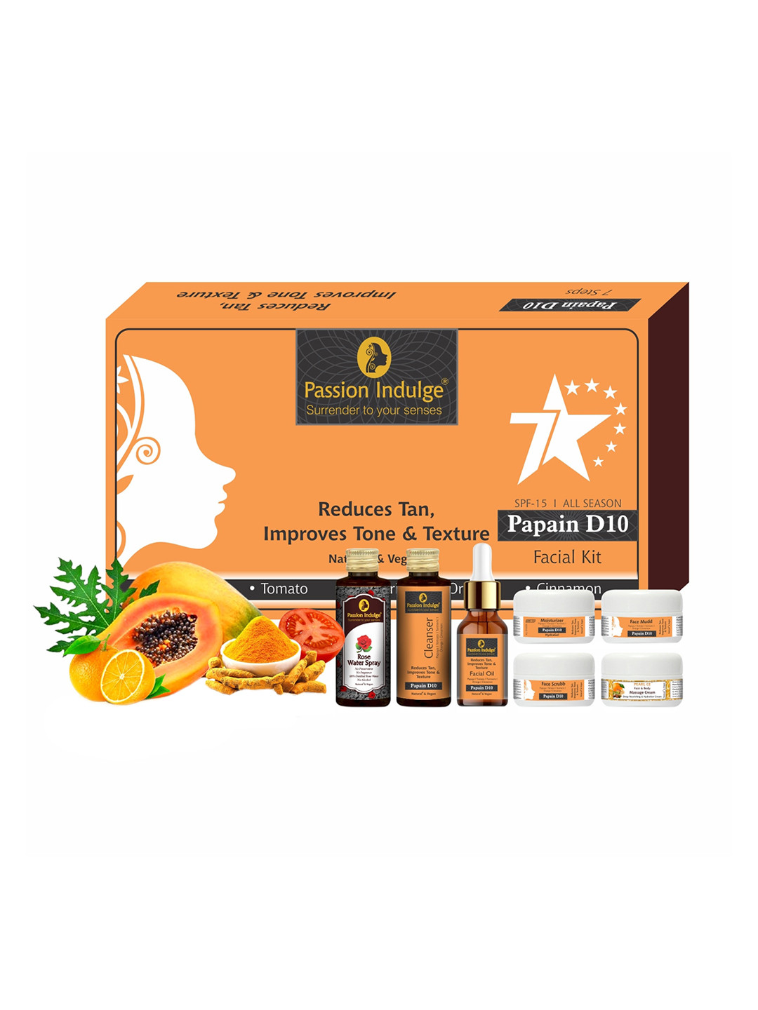 Passion Indulge Papain D10 - 7 Star Facial Kit