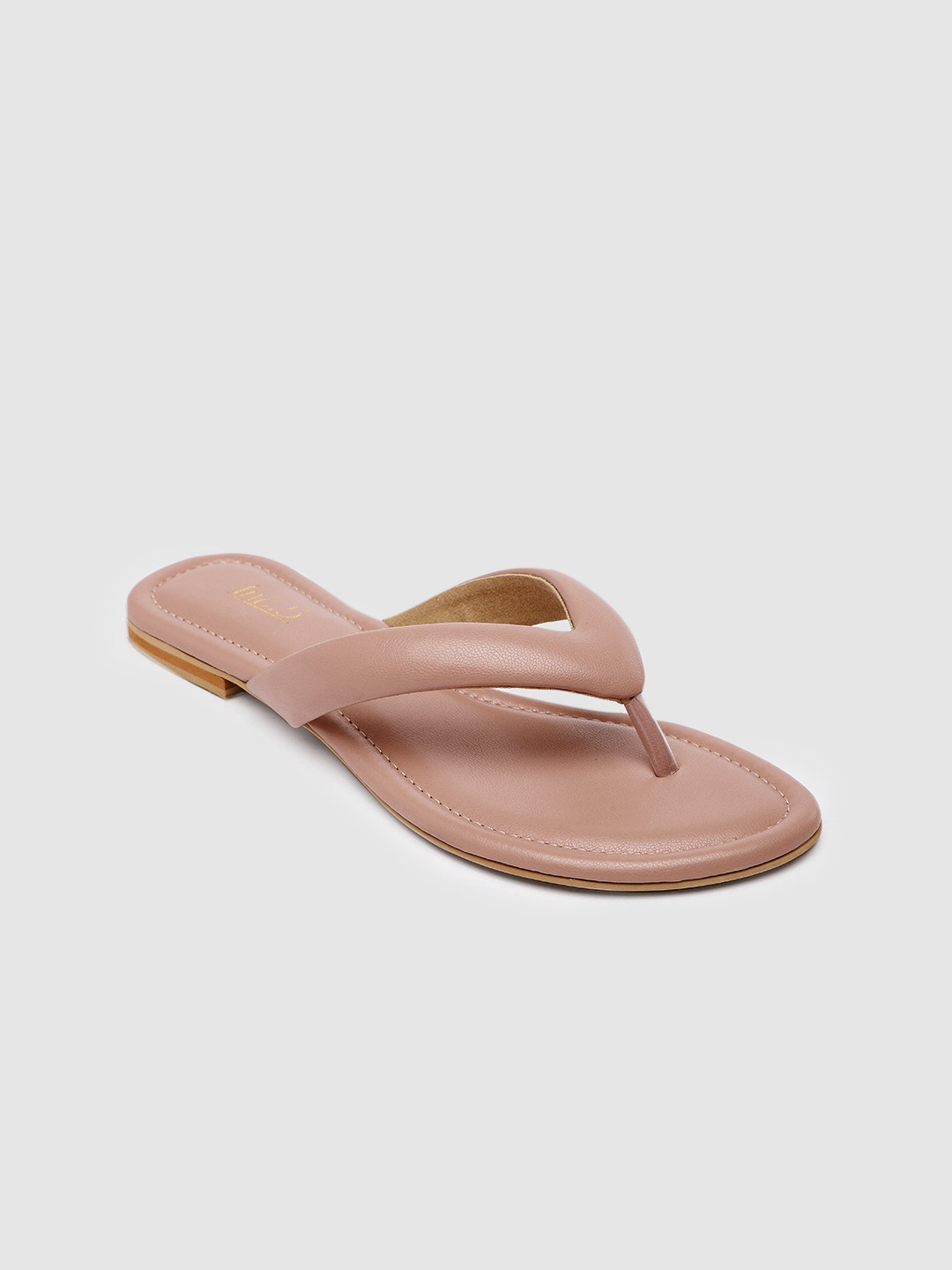 Inc 5 Women Solid T-Strap Flats