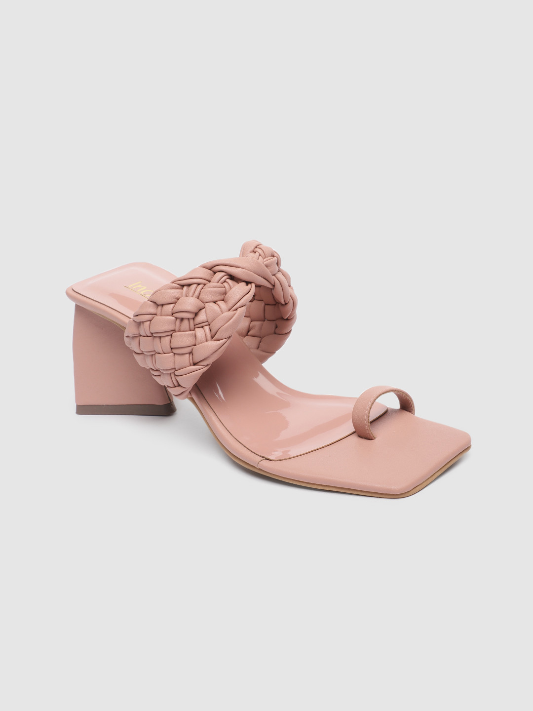 Inc 5 Women Woven Design Mid-Top One Toe Heels