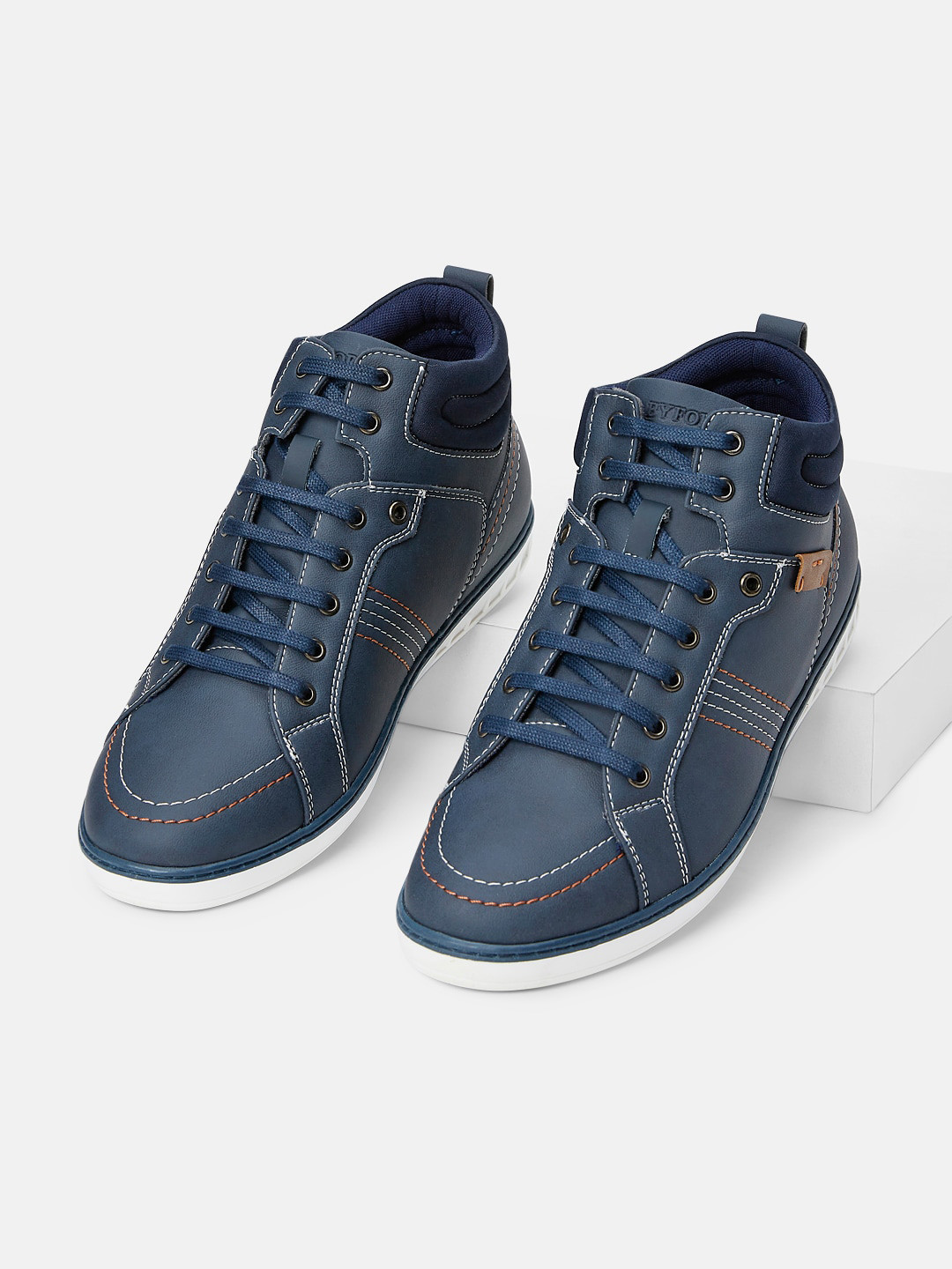 BYFORD by Pantaloons Men Stitch Detail Mid-Top Sneakers