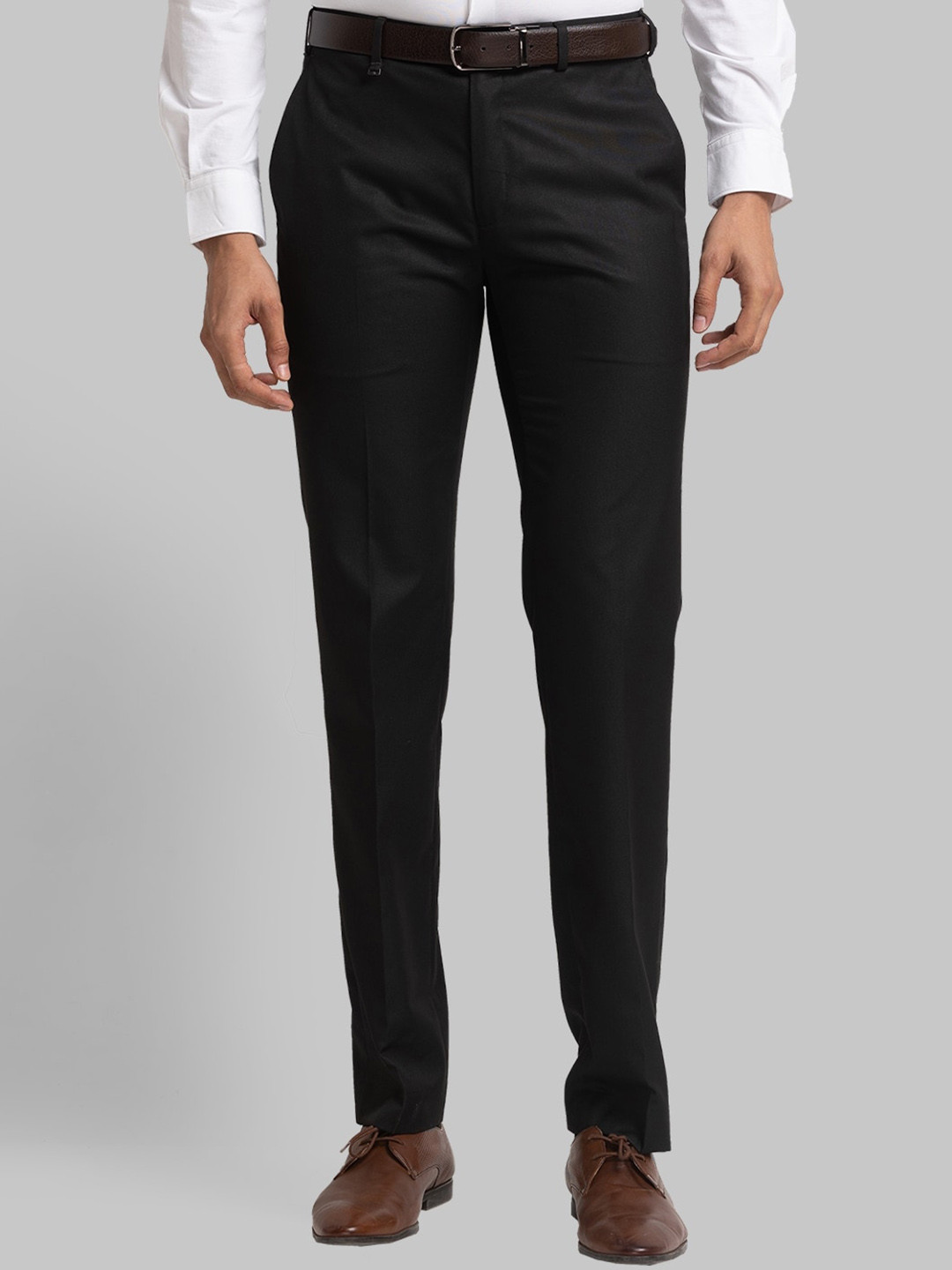 Raymond Men Contemporary Fit Flat Front Trousers