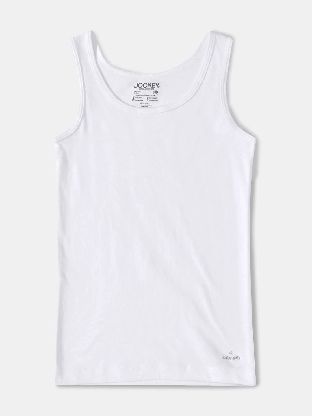 Jockey Girls Super Combed Cotton Rib Solid Inner Tank Top-SG01