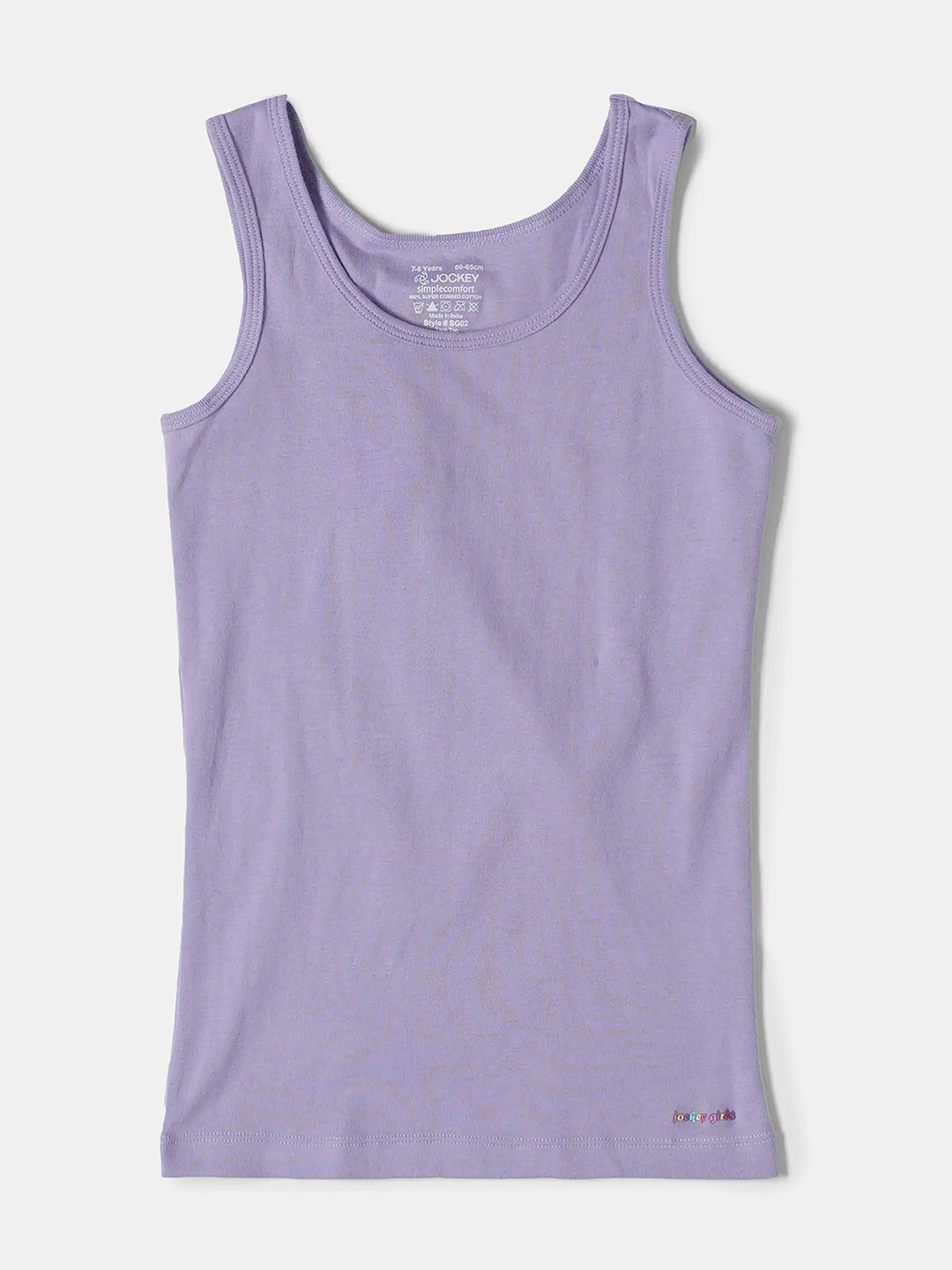Jockey Girls Super Combed Cotton Rib Solid Inner Tank Top-SG01