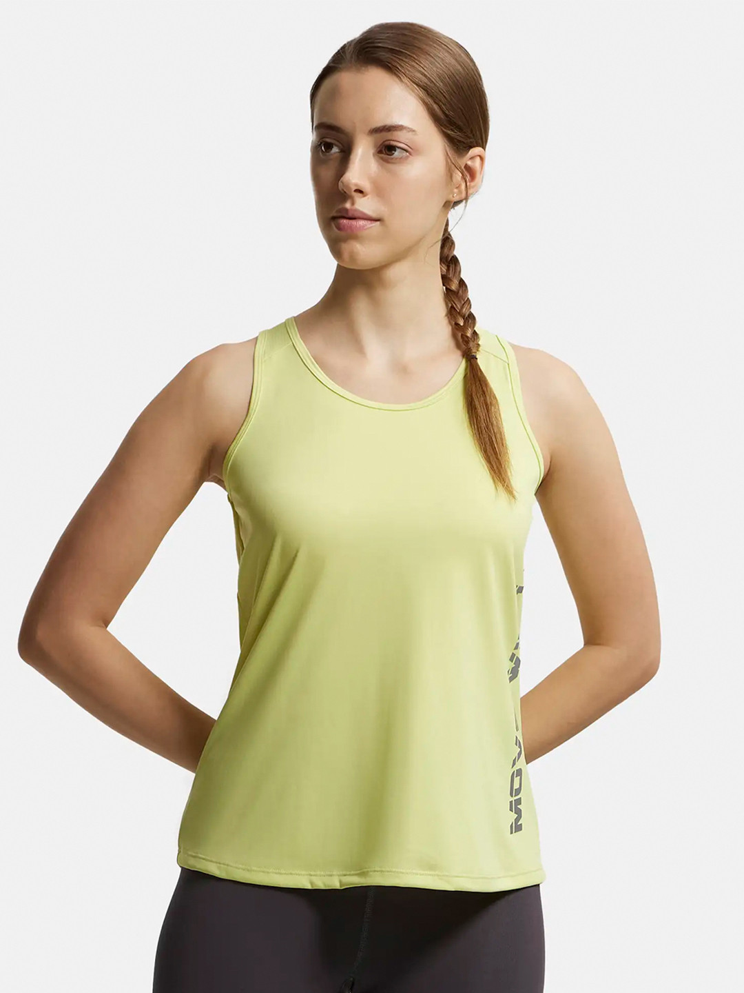 Jockey Microfiber Fabric Graphic Printed Tank Top With Breathable Mesh-MW33