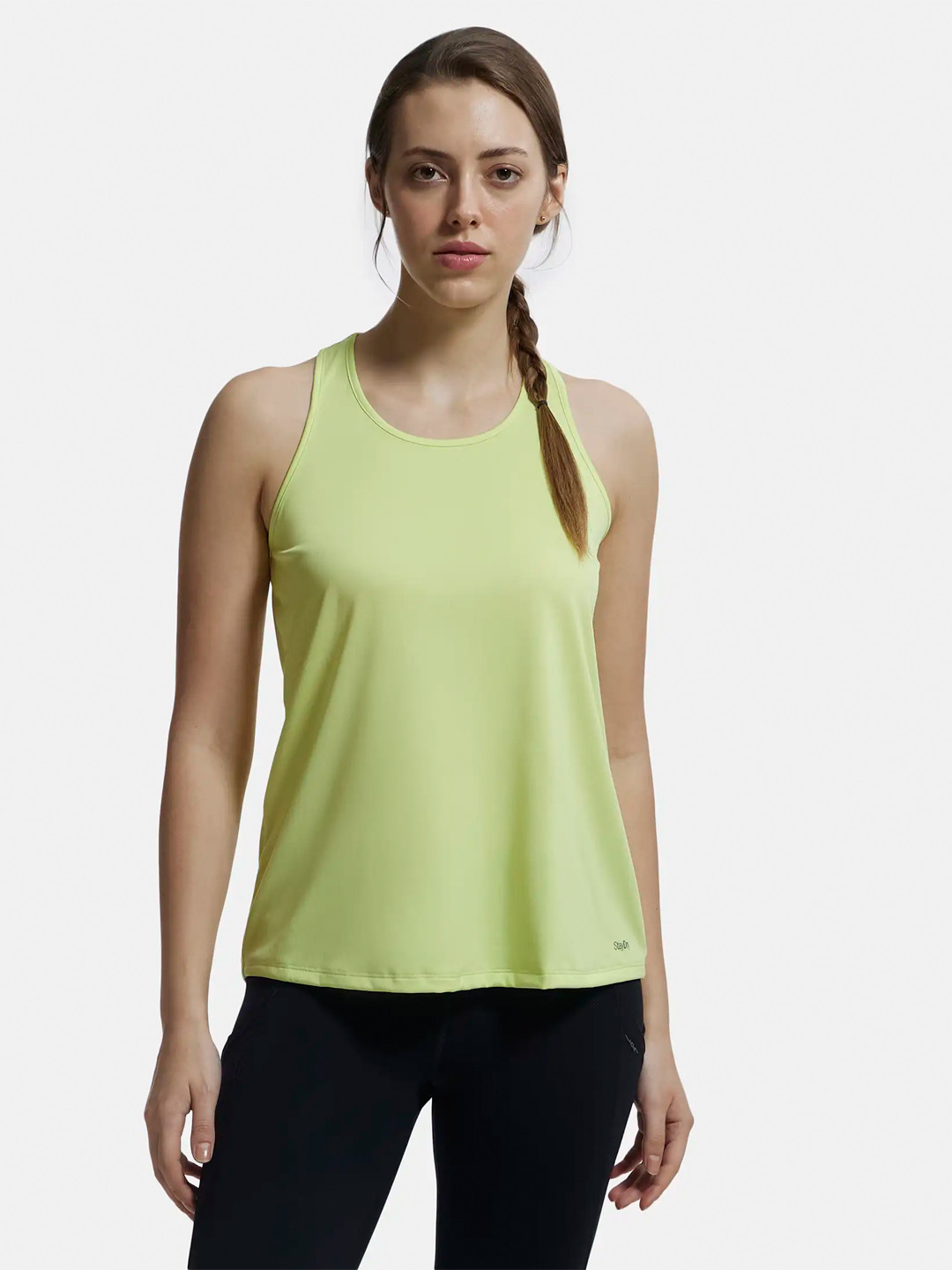 Jockey Microfiber Fabric Graphic Printed Racerback Styled Tank Top-MW22