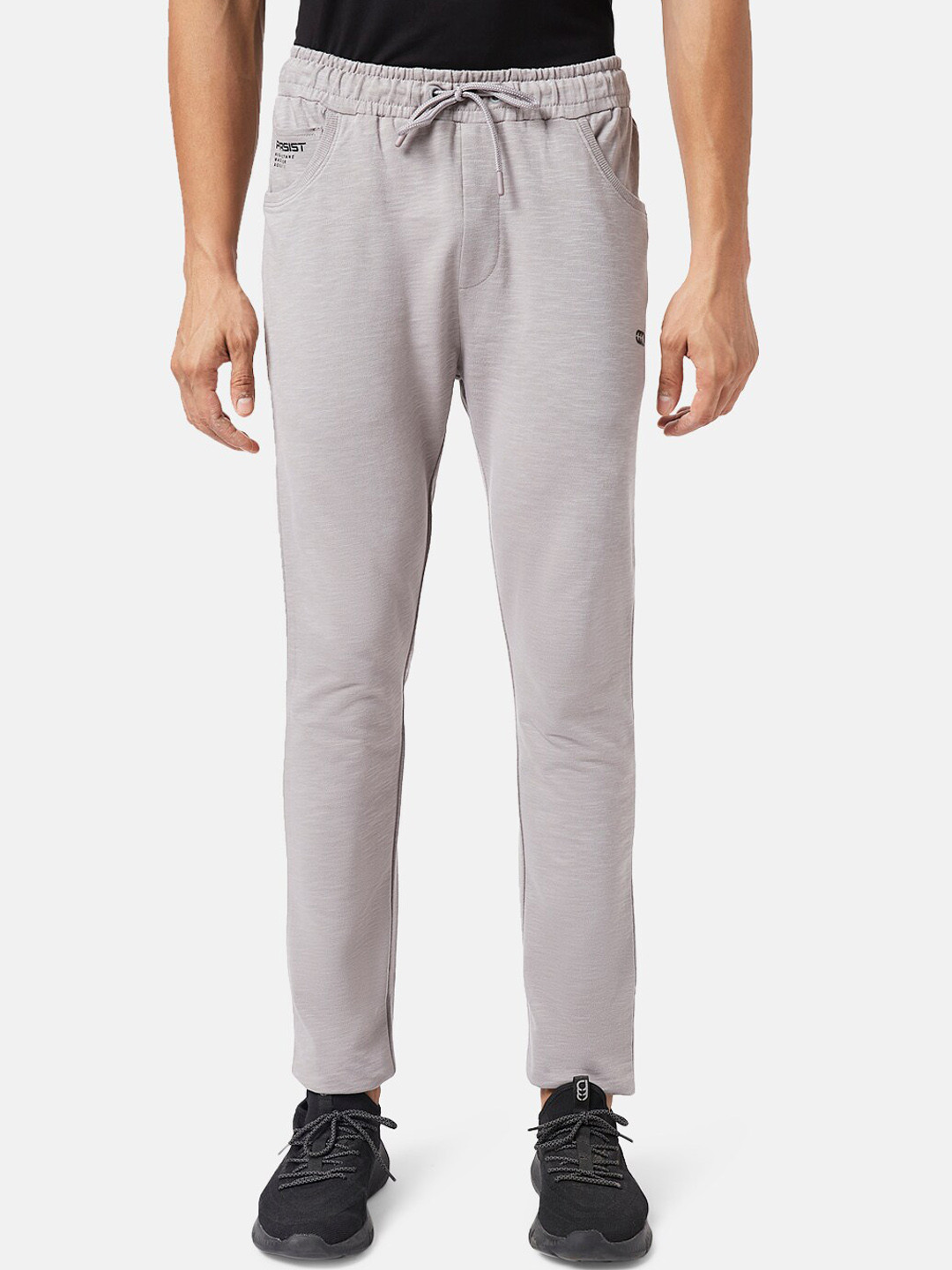 Ajile by Pantaloons Men Mid Rise Cotton Slim-Fit Outdoor Track Pant
