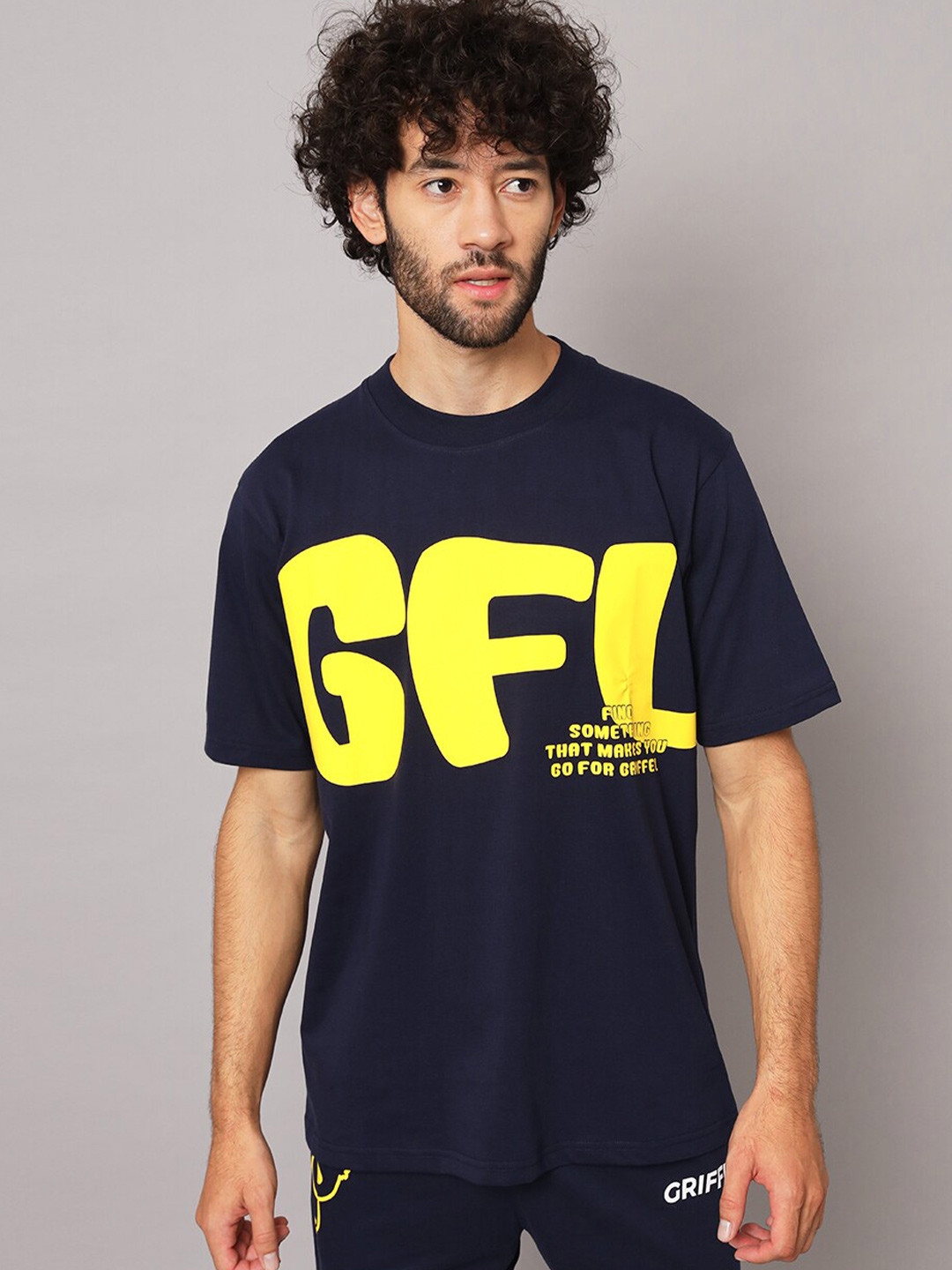 GRIFFEL Typography Printed Cotton T-Shirt