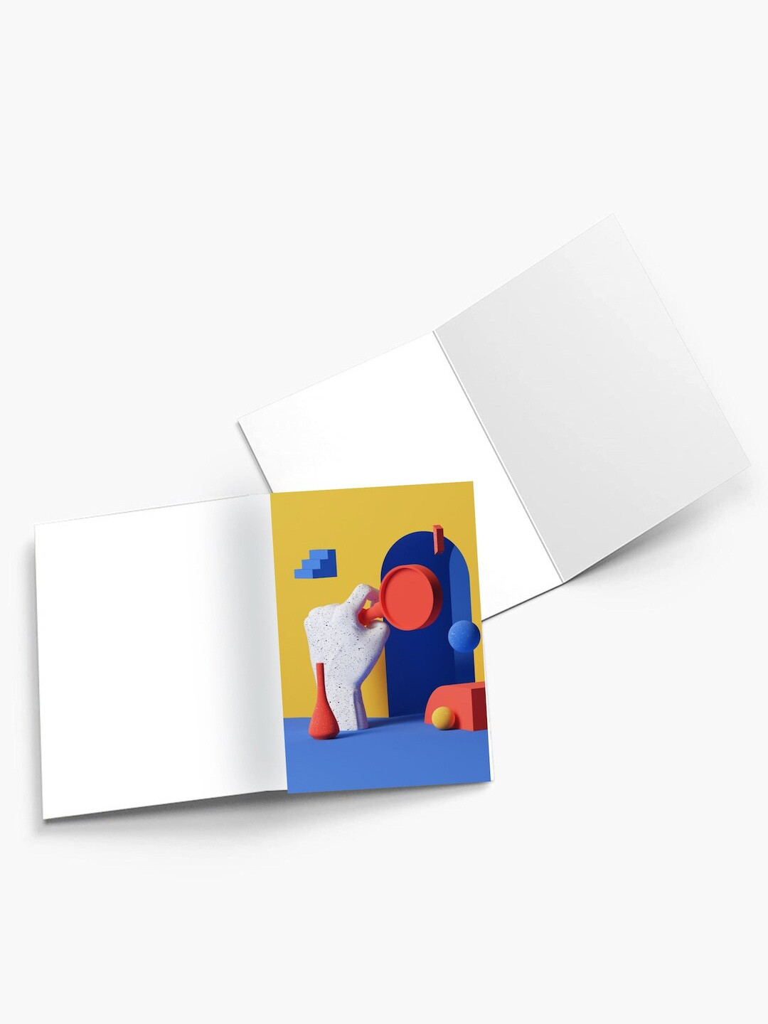 K&U  Set of 8 Expressions Abstract Art Theme Printed Notecards with Envelopes