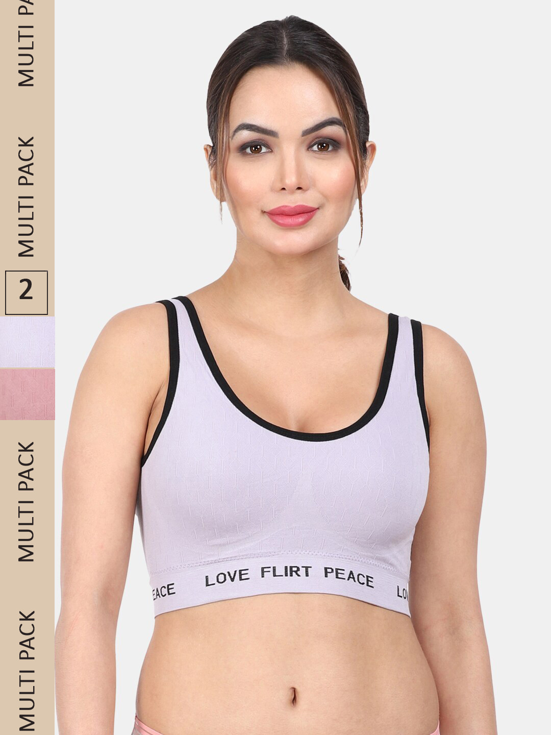 Amour Secret Pack Of 2 Lightly Padded Non-Wired Anti Odour All Day Comfort Bra