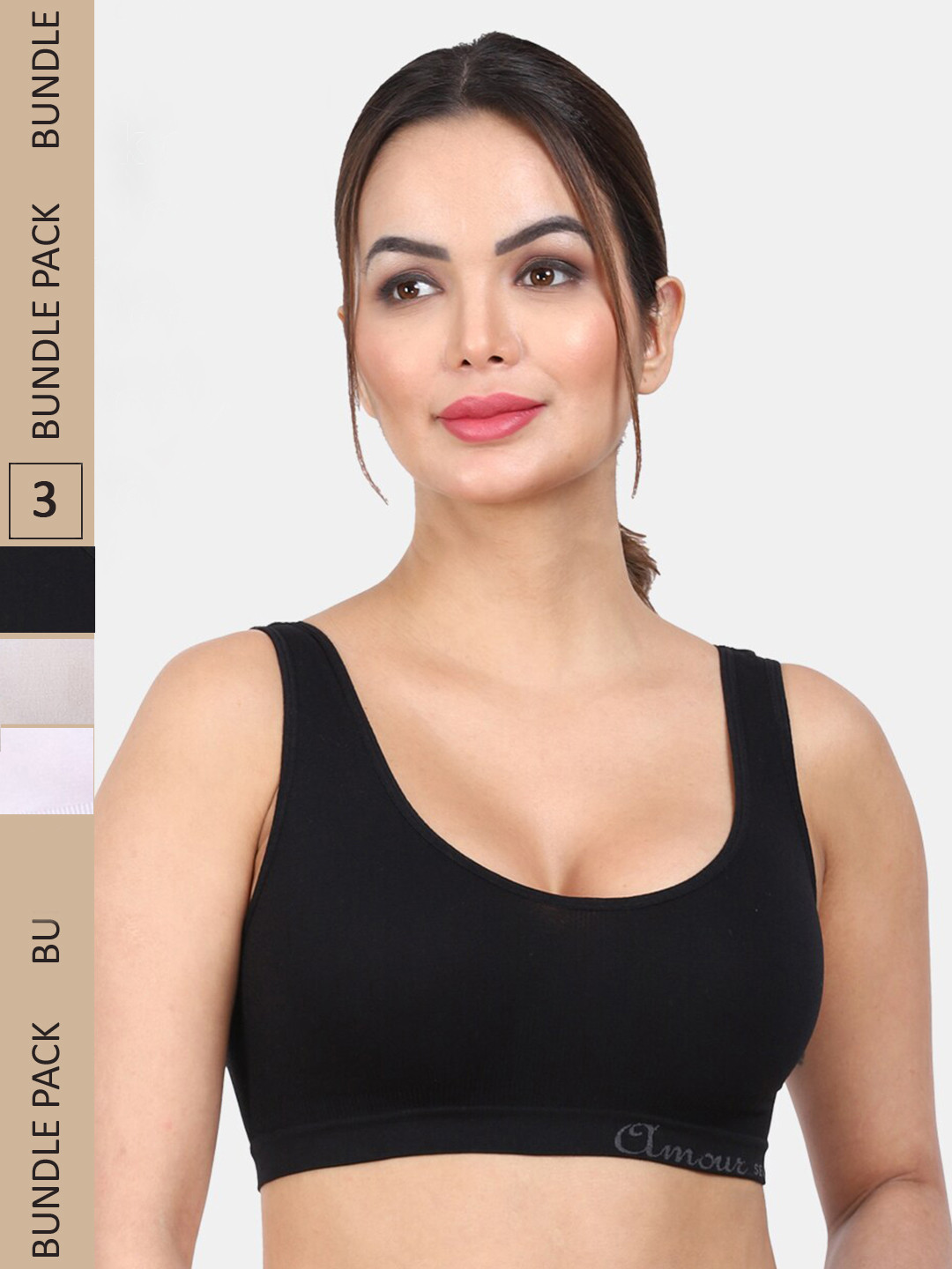 Amour Secret Pack Of 3 Non Padded Non-Wired Everyday Bra