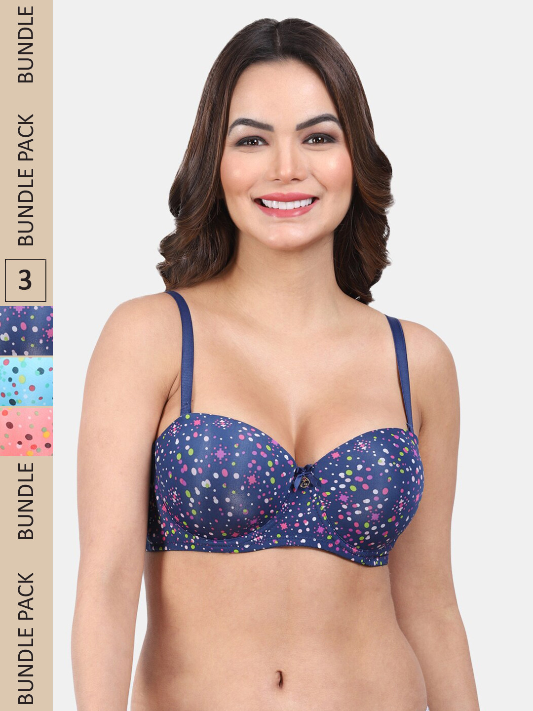 Amour Secret Pack Of 3 Lightly Padded All Day Comfort Medium Coverage Seamless Bra