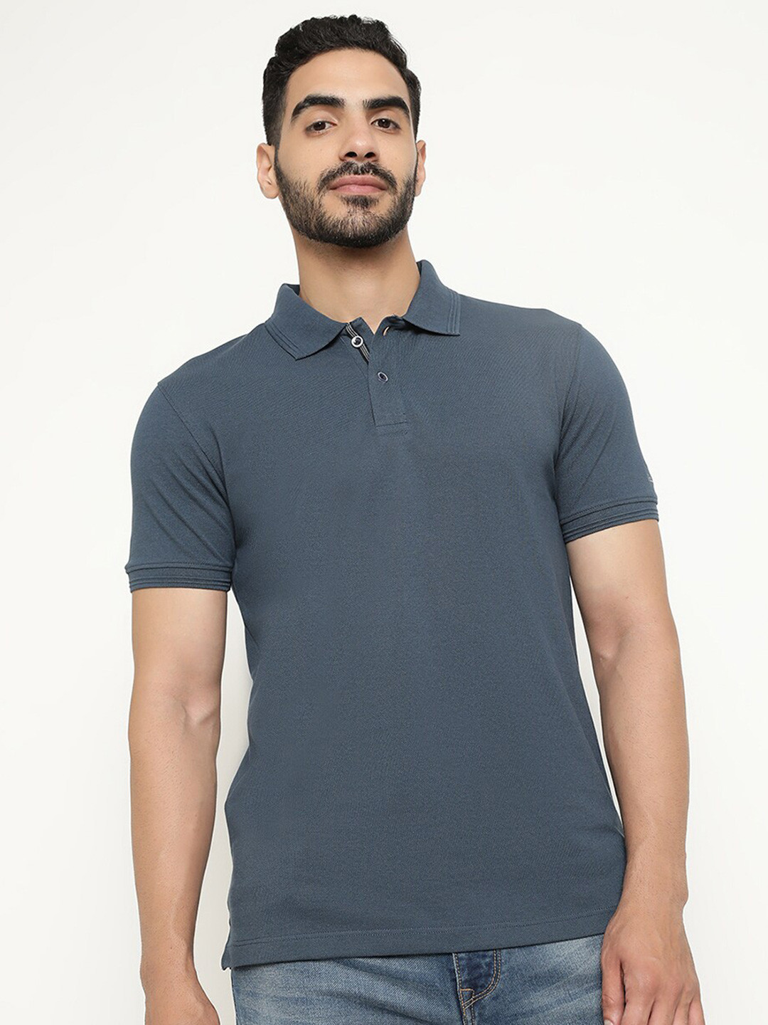 Octave Polo Collar Cotton T-shirt