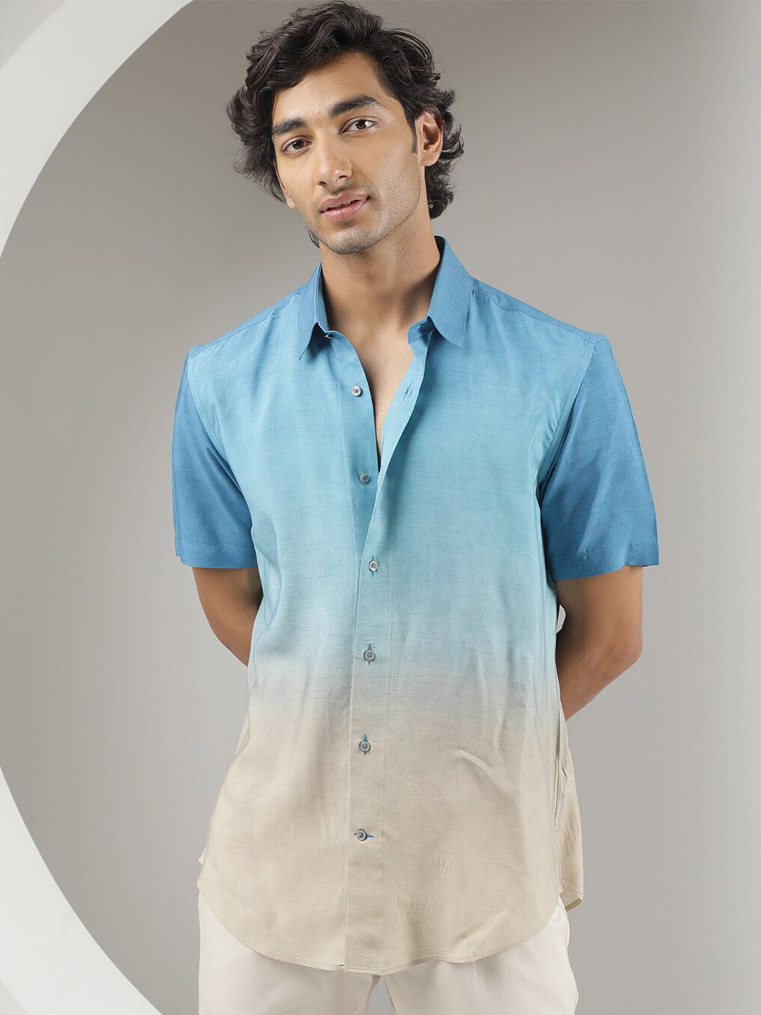 RARE RABBIT Men Jenn Ombre Slim Fit Shirt