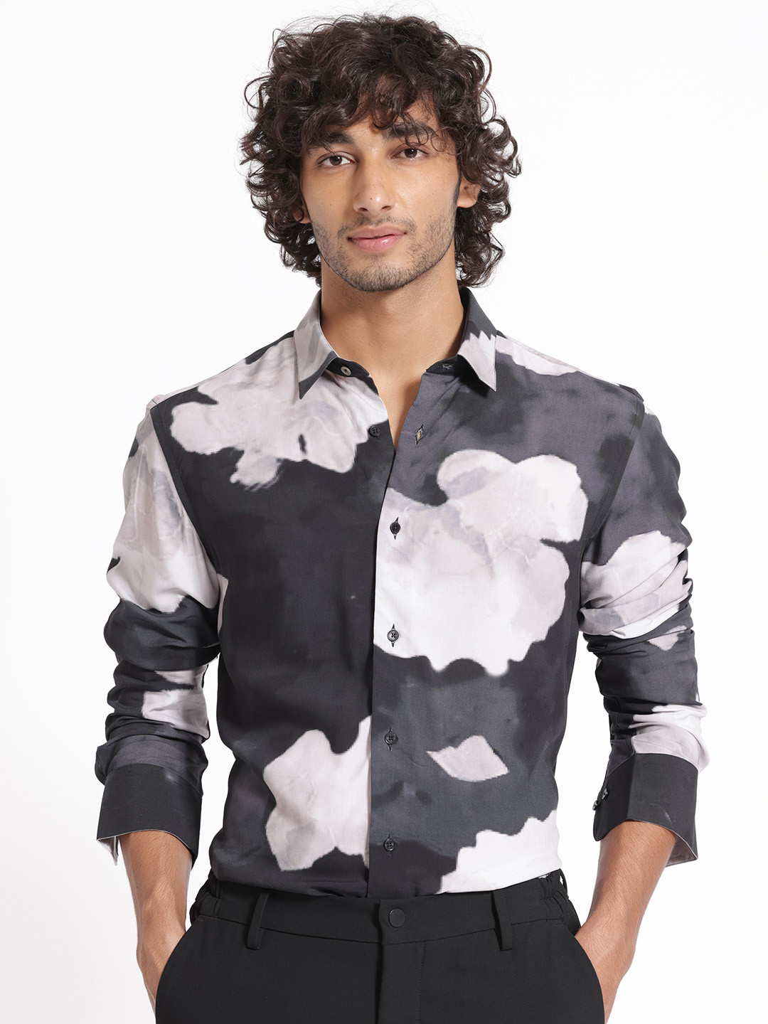 RARE RABBIT Men Noten Slim Fit Floral Printed Shirt