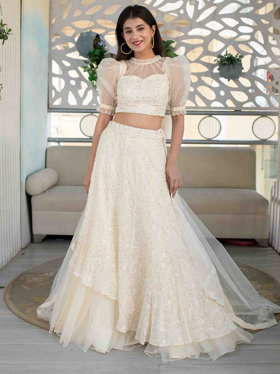 Label Shaurya Sanadhya Embroidered Thread Work Ready to Wear Lehenga & Blouse