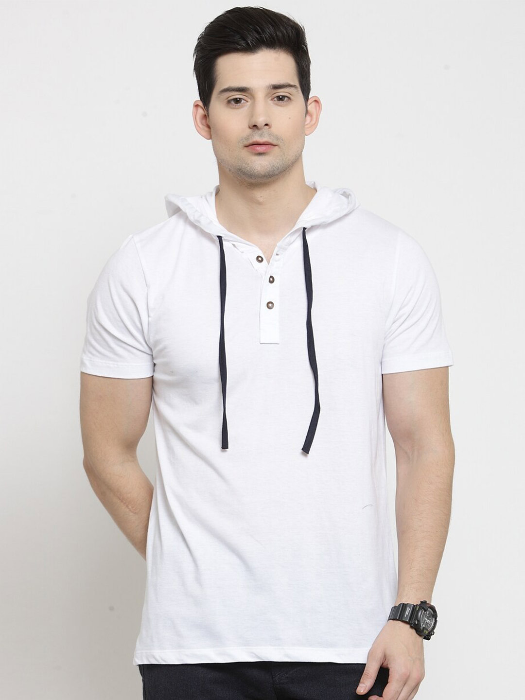Kalt Short Sleeves Hooded T-shirt