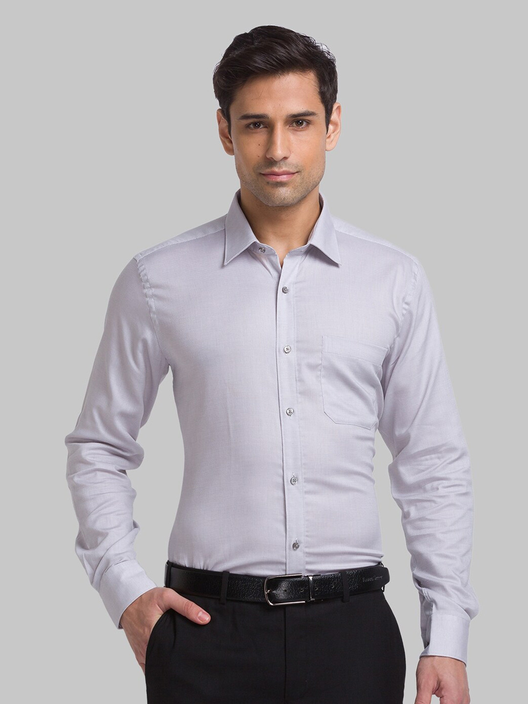 Raymond Self Design Contemporary Fit Formal Shirt