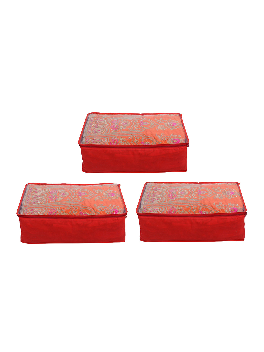 Home Fresh Red 3 Pieces Multi-Utility Organisers