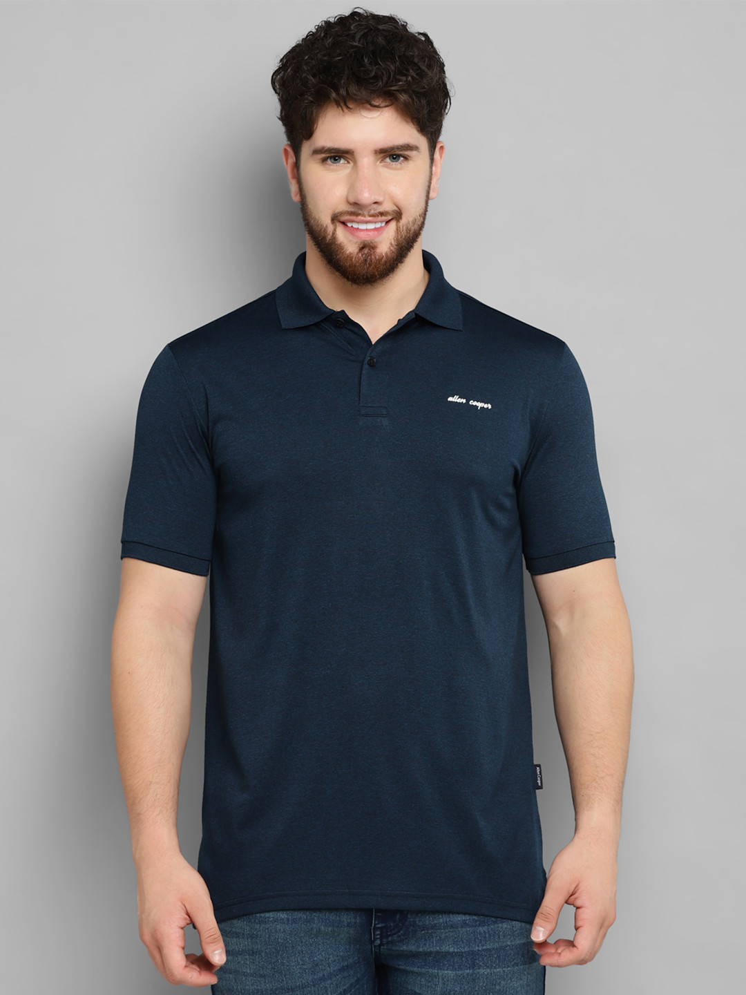 Allen Cooper Polo Collar Moisture Wicking Sports T-shirt