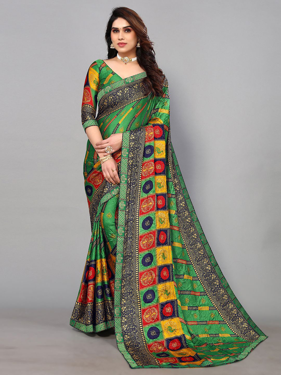 SIRIL Ethnic Motif Printed Saree
