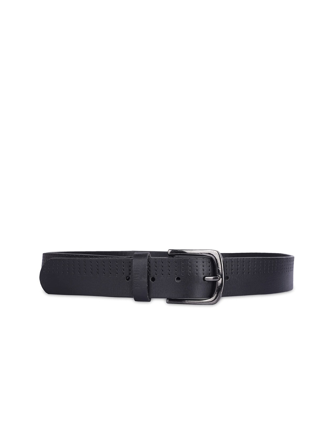 THE CLOWNFISH Men Stitch Detail Genuine Leather Belt