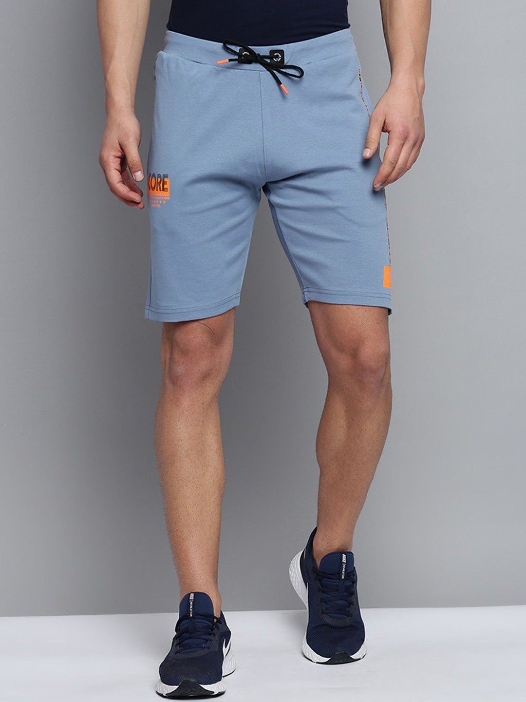 SHOWOFF Men Mid Rise Knee Length Training or Gym Sports Shorts