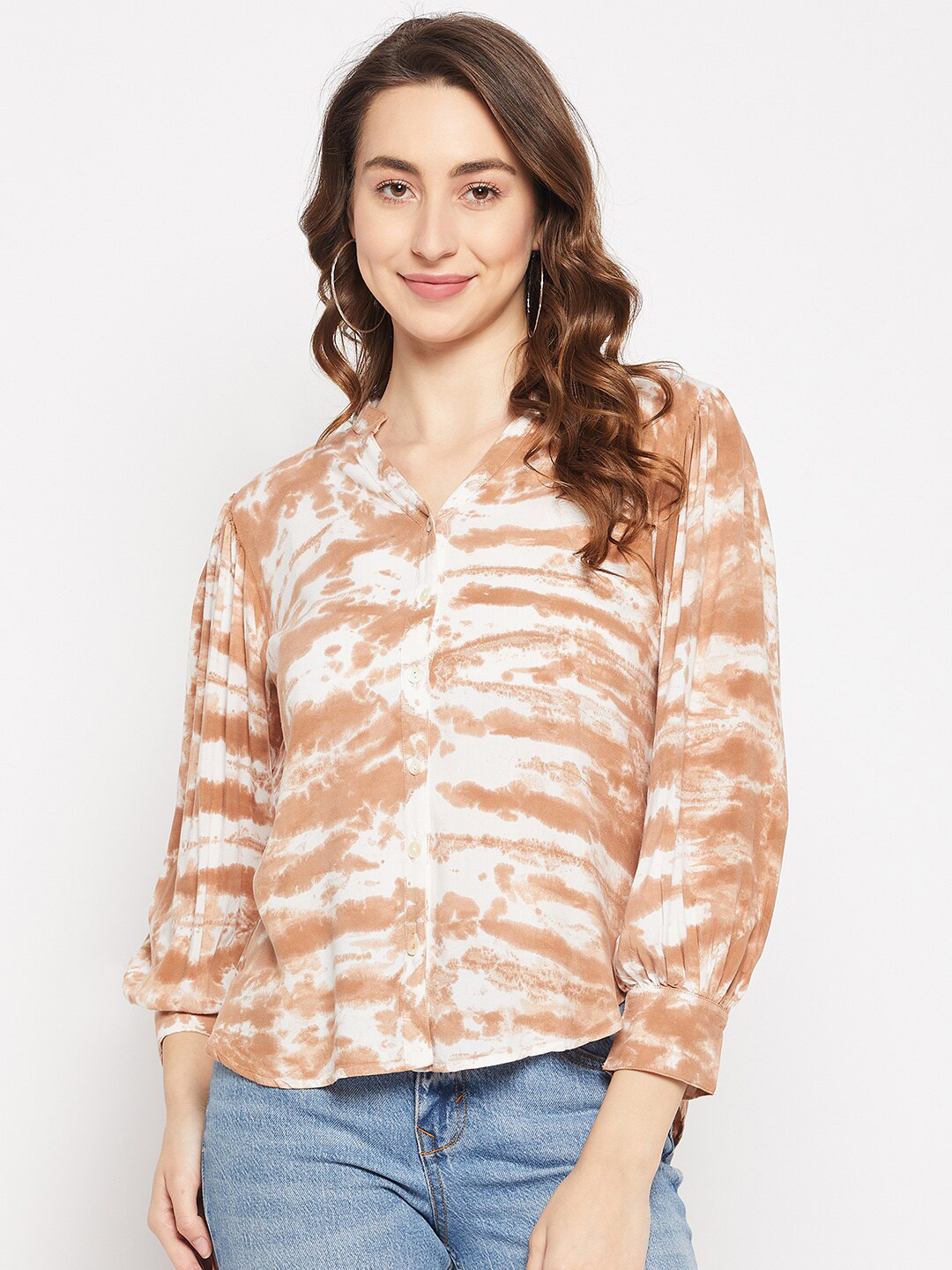 Ruhaans Tie & Dye Long Sleeves Casual Shirt