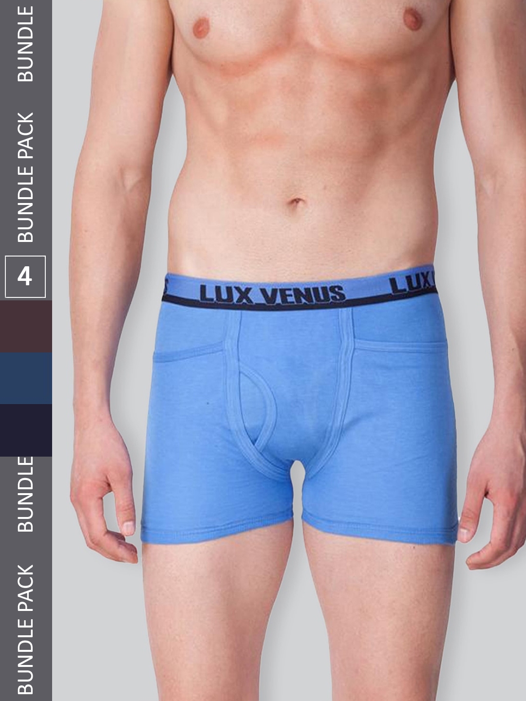 Buy Lux Venus Men's White Solid 100% Cotton Pack of 10 Short