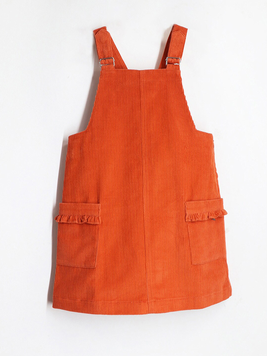 Cherry Crumble Girls Shoulder Strap Cotton Pinafore Dress