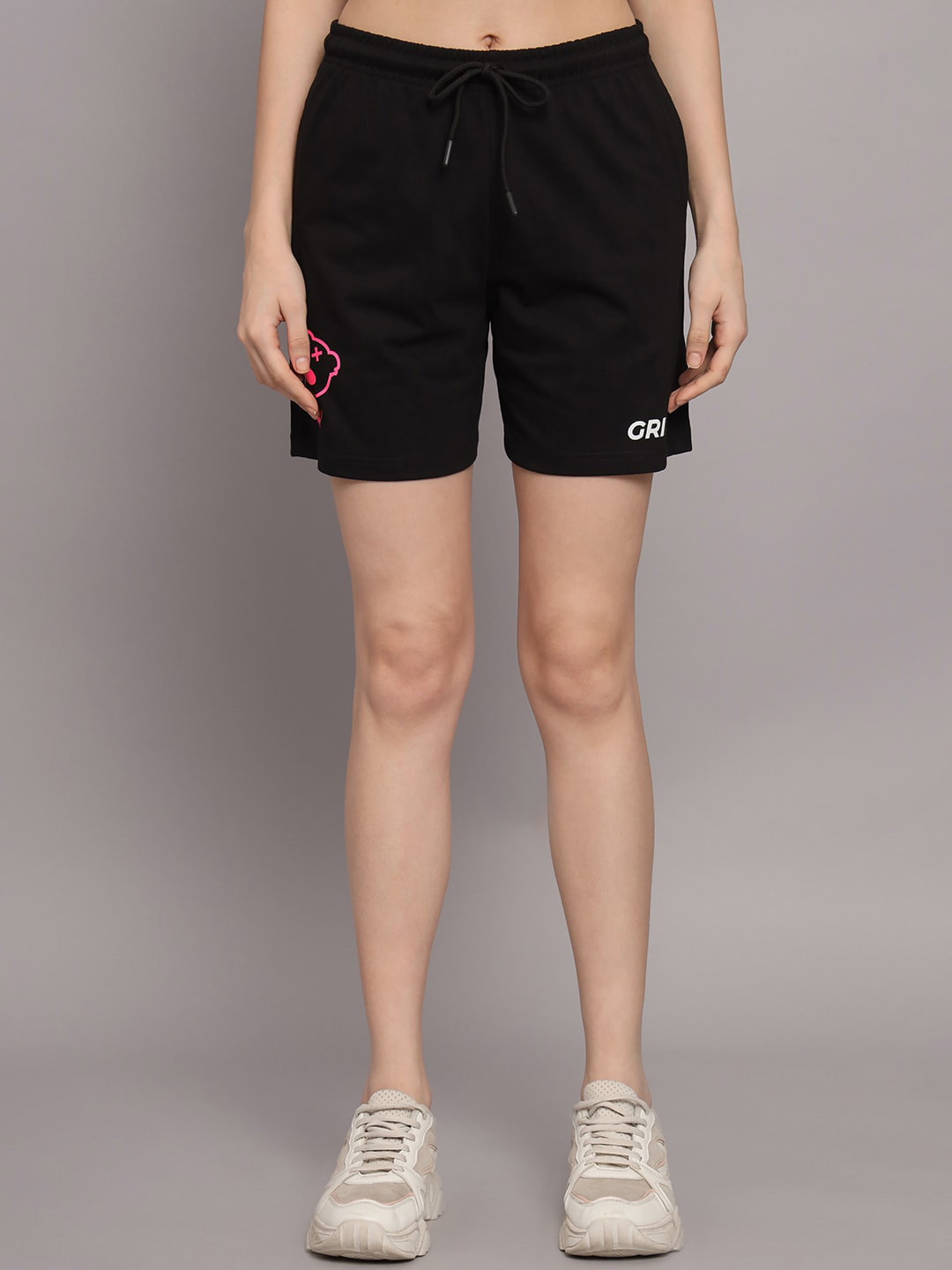 GRIFFEL Women Loose Fit Cotton Sports Shorts