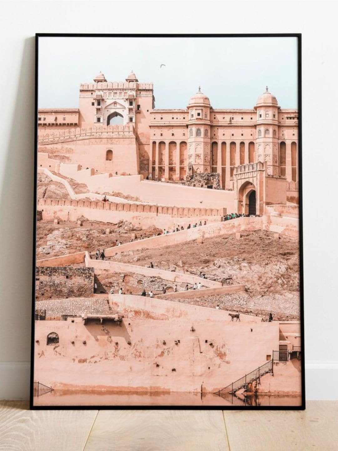 INDIAN CLASSIC ART Brown & Blue Indian Painting Framed Wall Art