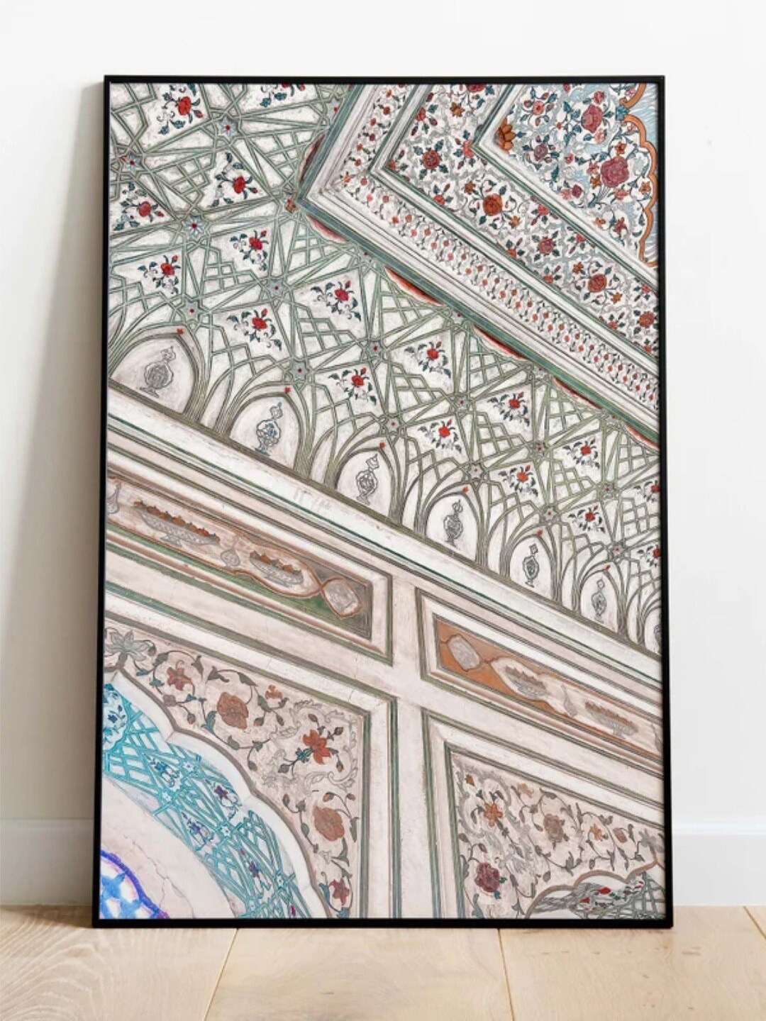 INDIAN CLASSIC ART White Indian Palace Painting Wall Art