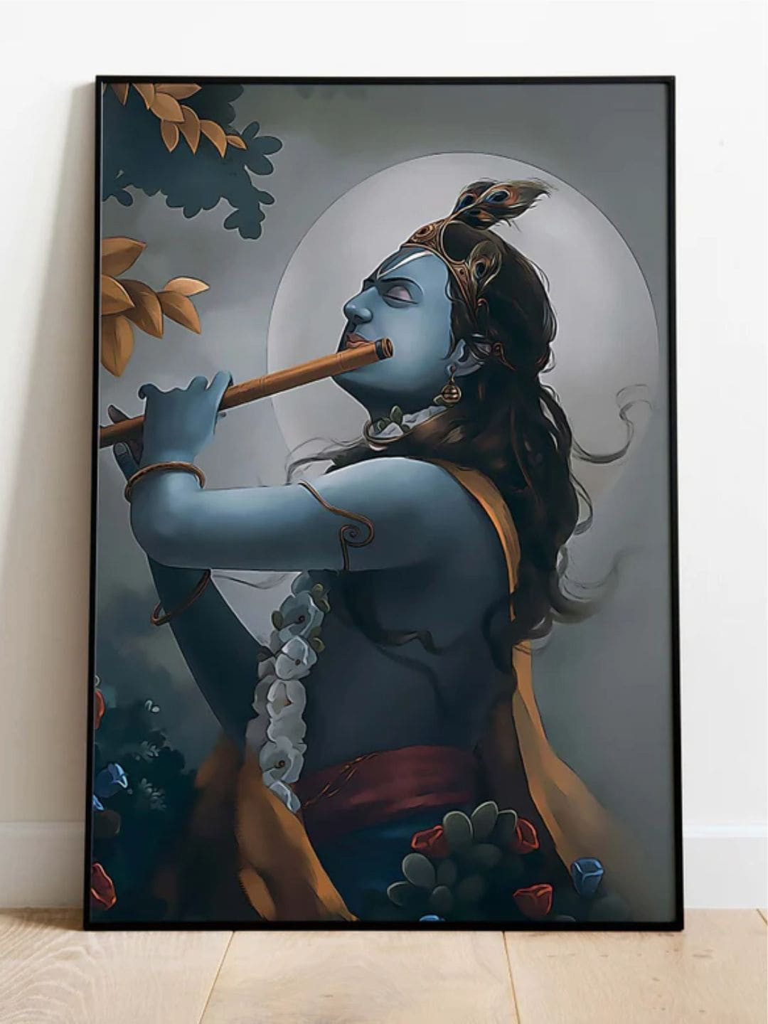 INDIAN CLASSIC ART Religious Krishna Pichwai Wall Painting