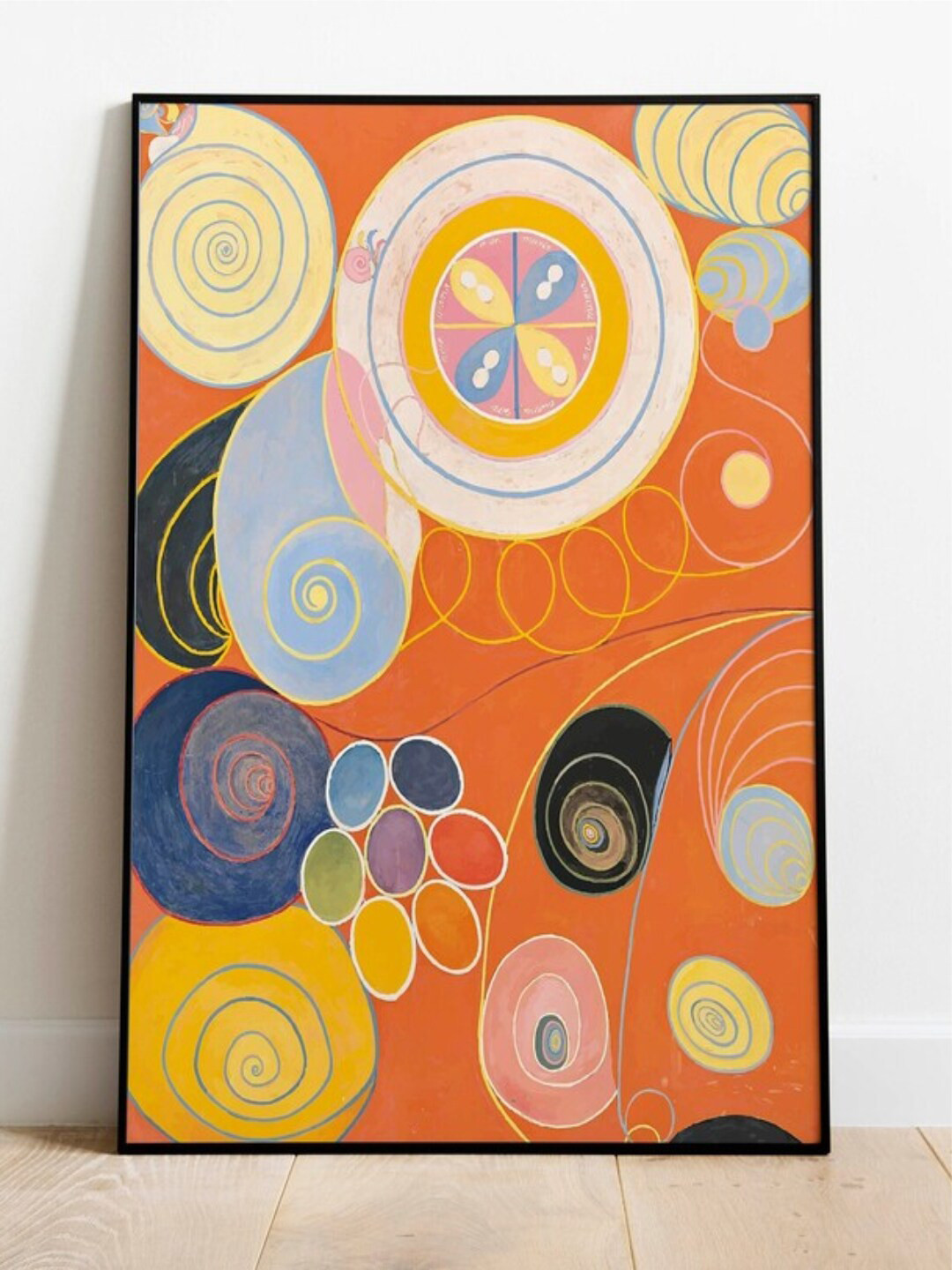 INDIAN CLASSIC ART Orange-Colored Painting Frame Wall Art