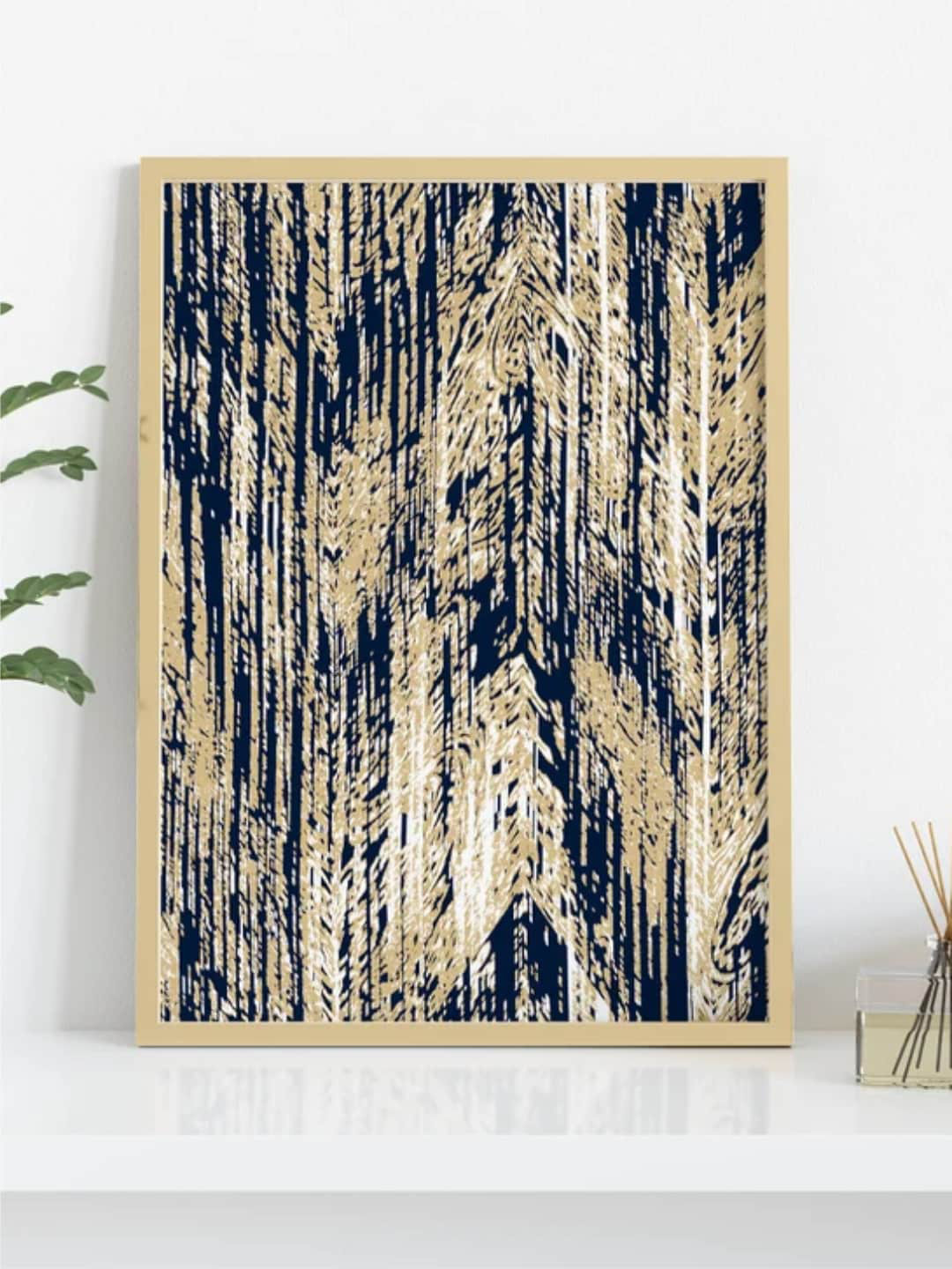 INDIAN CLASSIC ART Vintage Gold Canvas Wall Rectangle Paintings Wall Art-30 x 20In