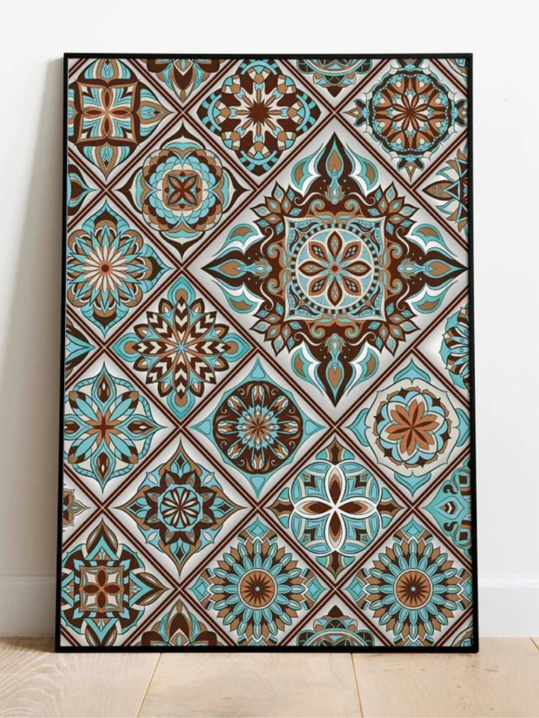 INDIAN CLASSIC ART Green & Black Pichwai Indian Classic Painting Wall Art